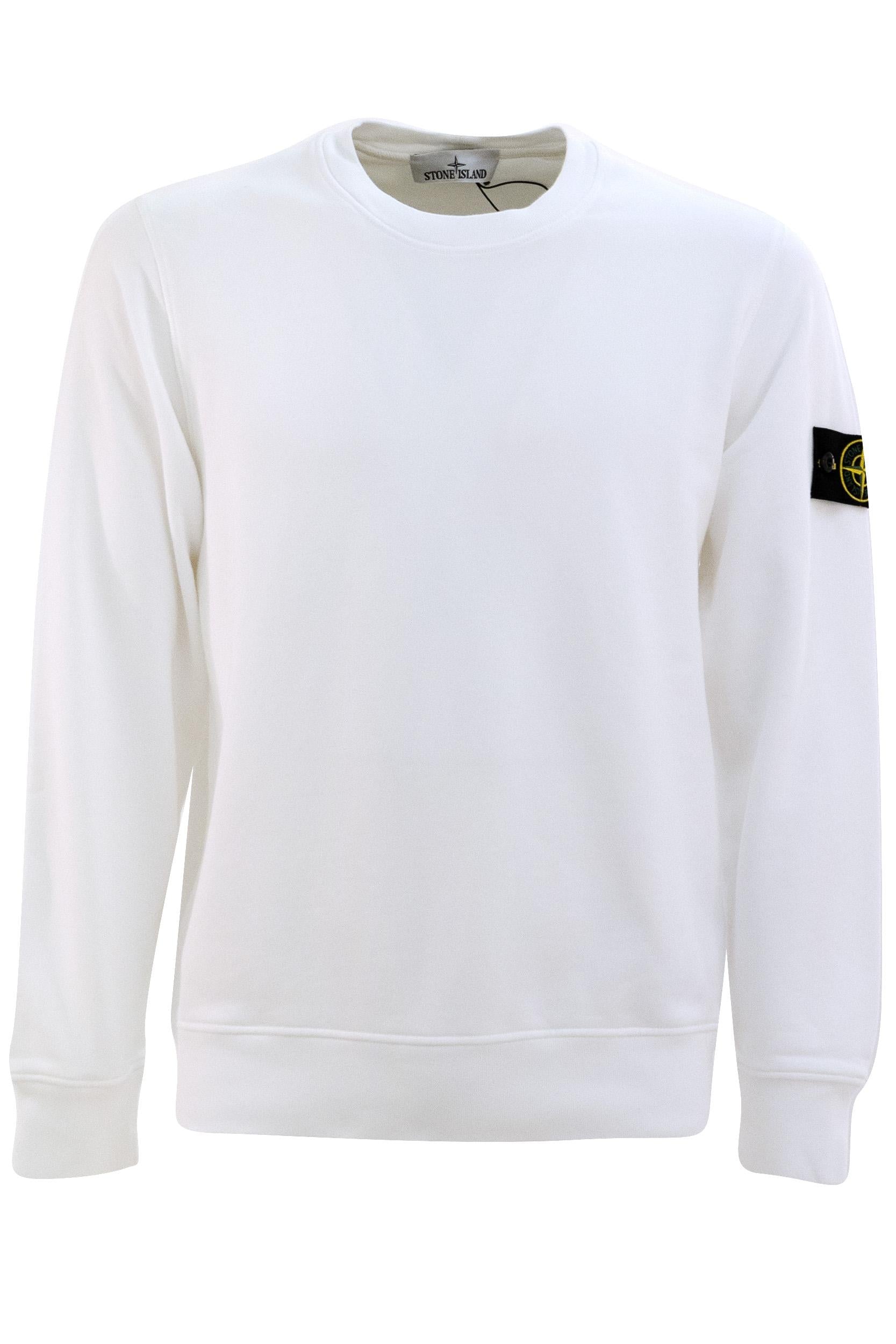 Felpa Girocollo in Cotone<BR/> L1S156100060 S0051 V0001 STONE ISLAND