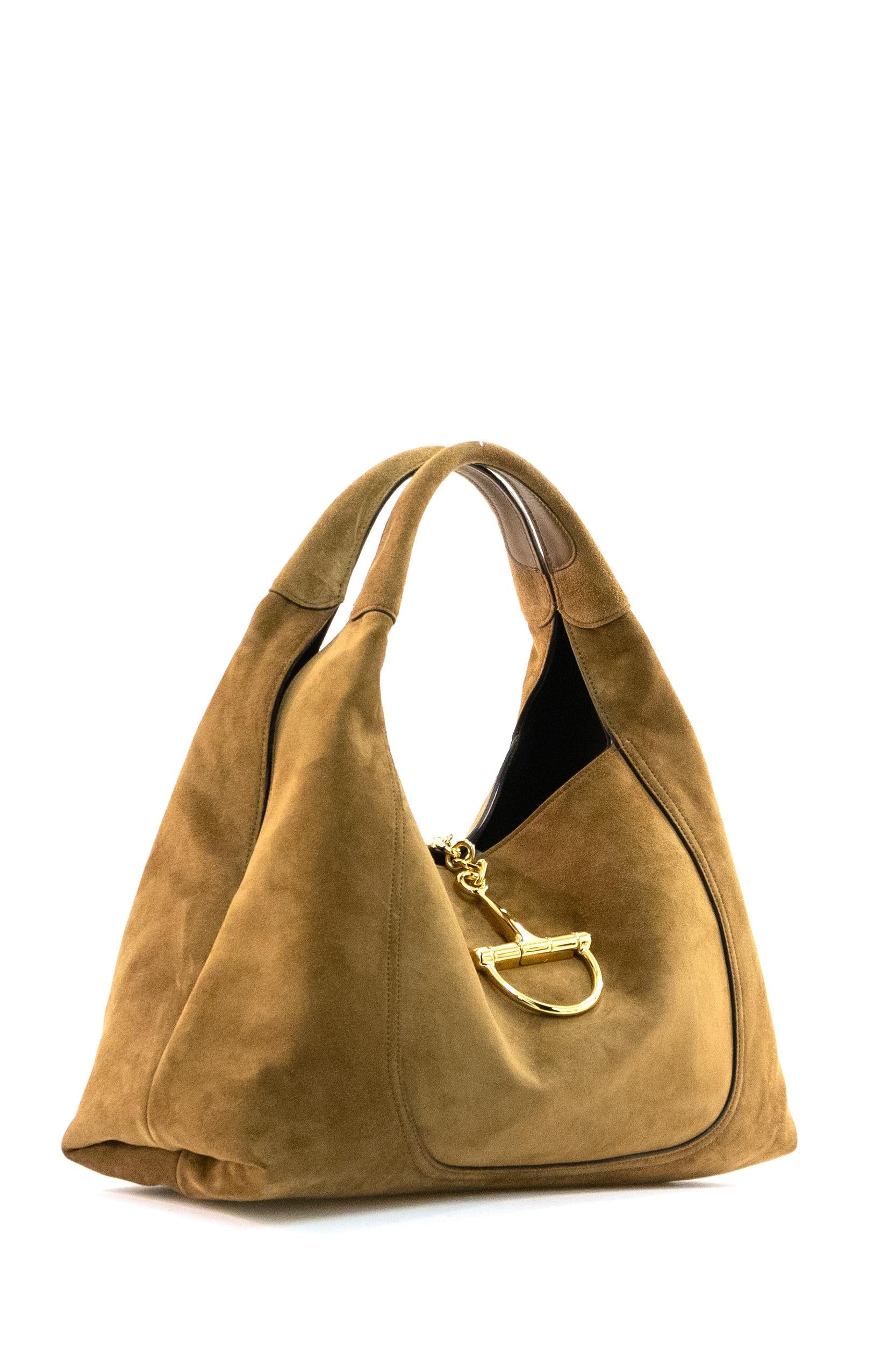 Borsa Gucci Softbit in suede color marrone<BR/> 837466 AAFLB 2118 GUCCI