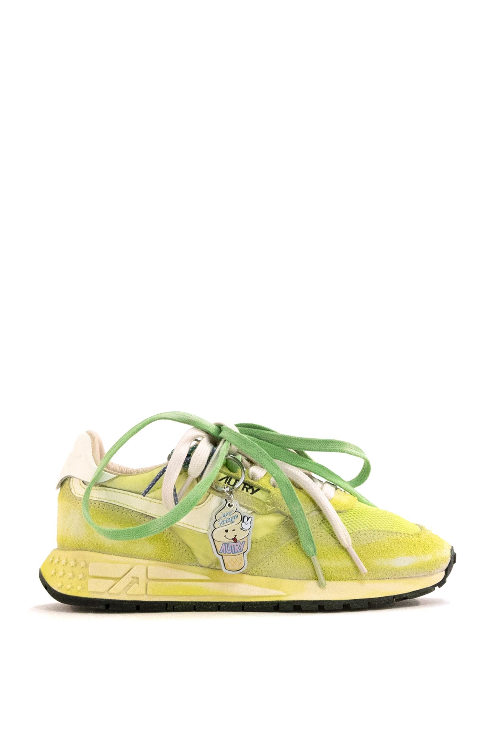 Sneakers Reelwind in Nylon e Suede<BR/> WVLW YS05 ELEC/WHT AUTRY