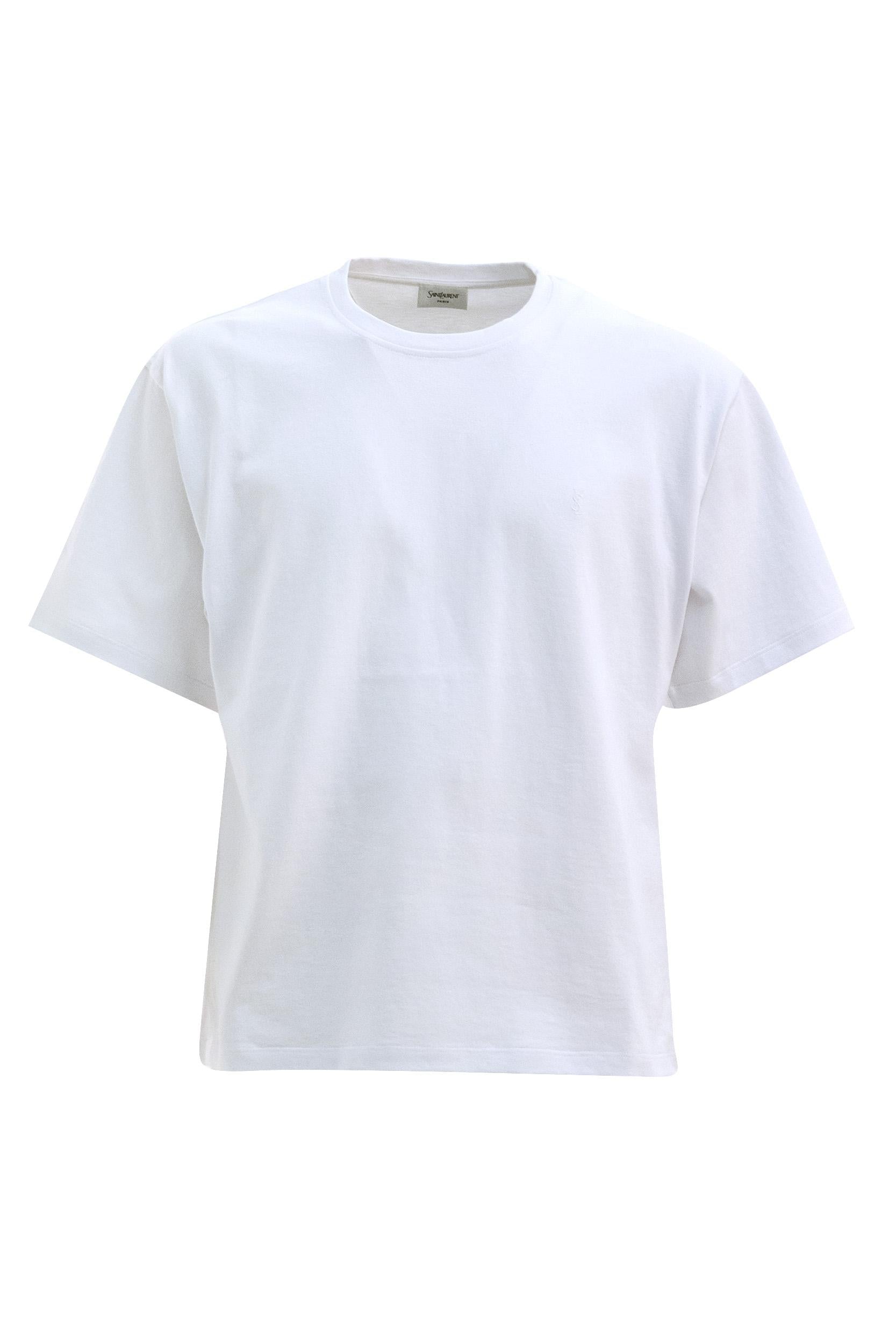 T-shirt Oversize Cassandre in Cotone<BR/> 862769 Y38AK 9538 SAINT LAURENT