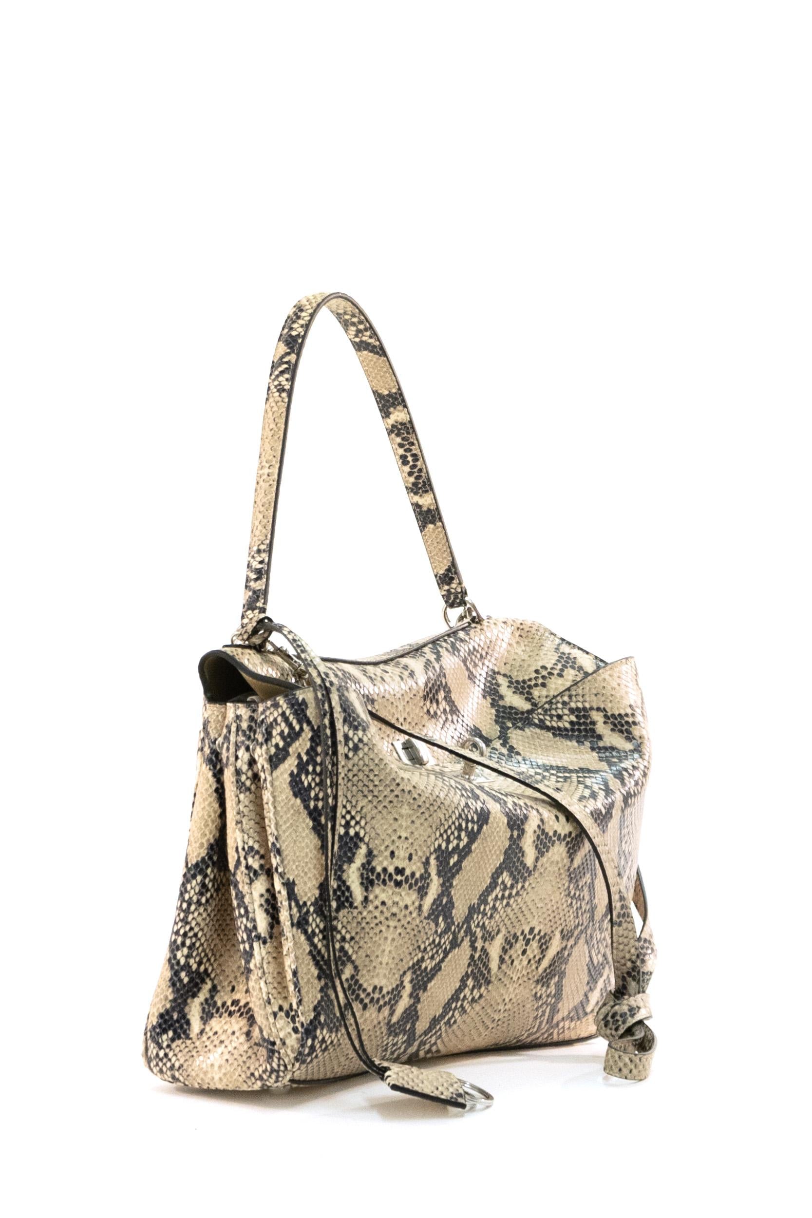 Borsa Rodeo Media media in Pelle Pitonata<BR/> 789772 2ACAM 2417 BALENCIAGA