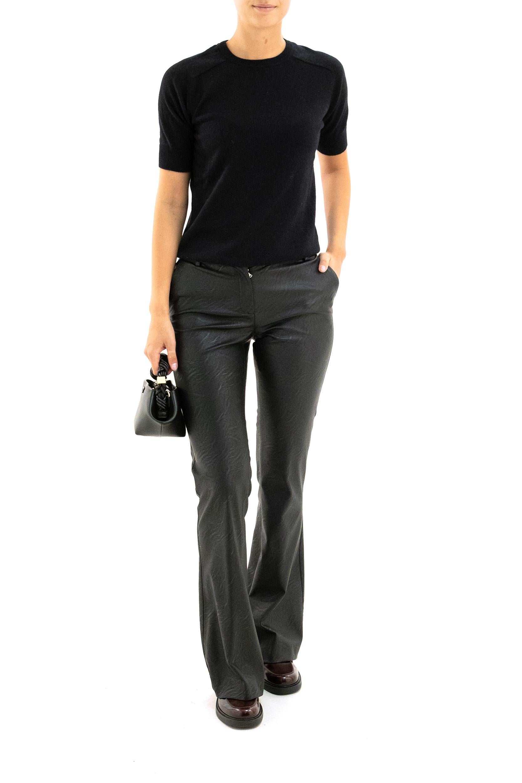 T-shirt Kenza Cashmere Nero<BR/> 202147 BLACK LISA YANG