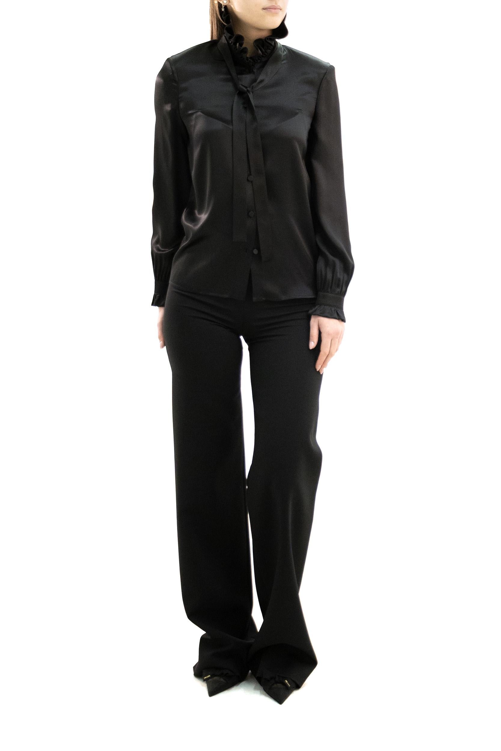 Camicia in Raso di Seta con Fiocco<BR/> 860509 ZHS19 1000 GUCCI