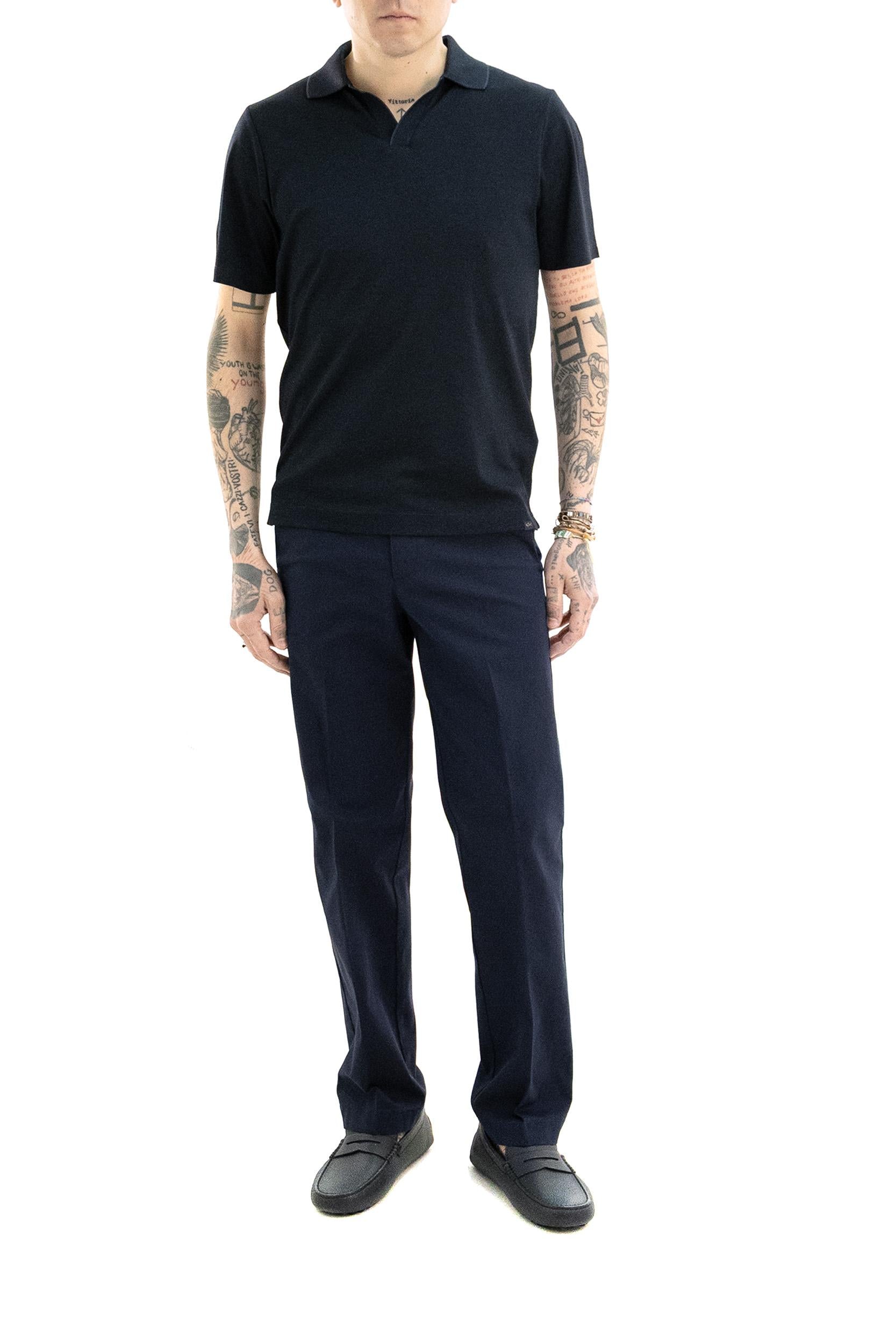Pantaloni in cotone di colore blu<BR/> S.M04.MIDTOWN 1702 511 CRUNA