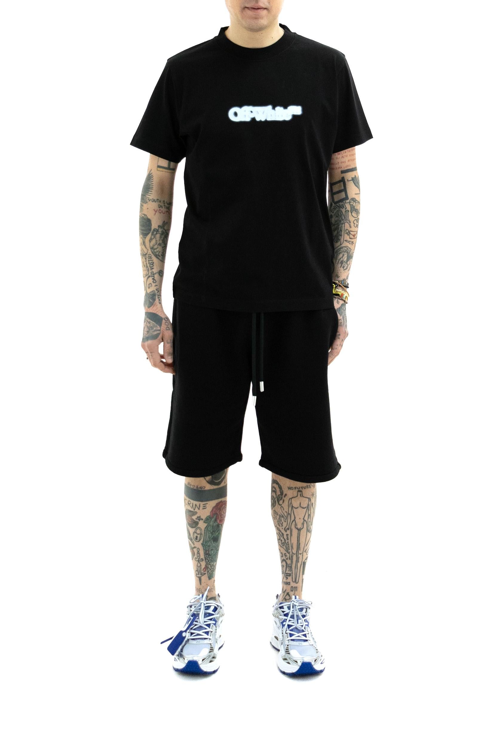 T-shirt Spray Arrow<BR/> OMAA027S25JER00B 1001 OFF WHITE