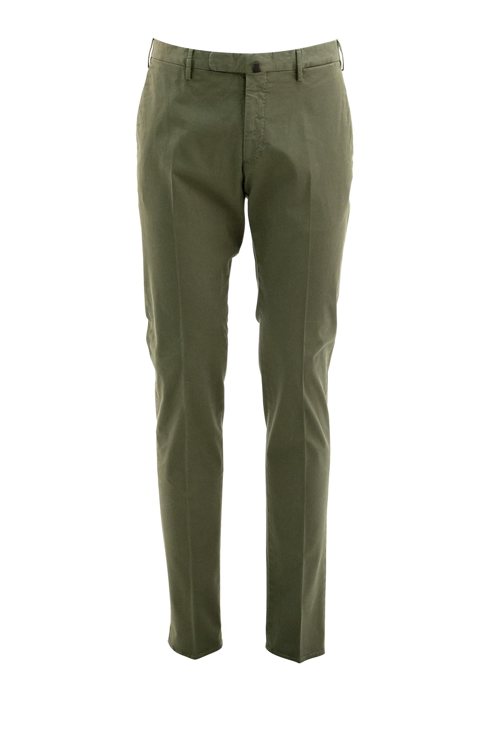 Pantaloni in Cotone verde<BR/> 1W0030 9098C 710 INCOTEX