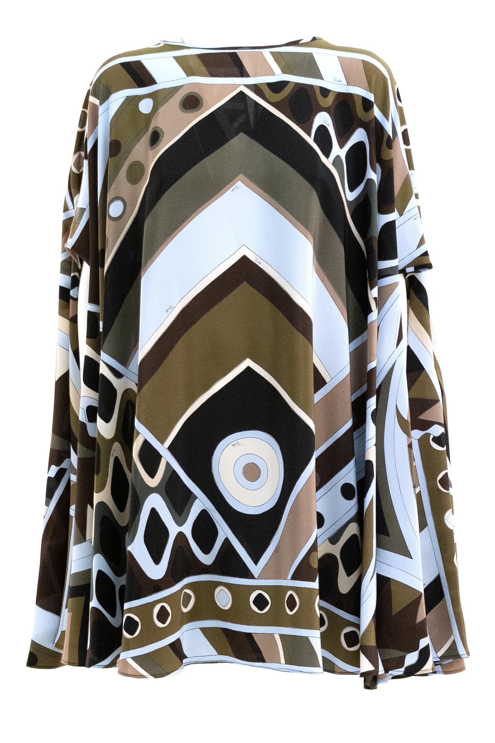 Caftano in seta con stampa Vivara multicolore<BR/> 6HRL02 6H843 016 EMILIO PUCCI