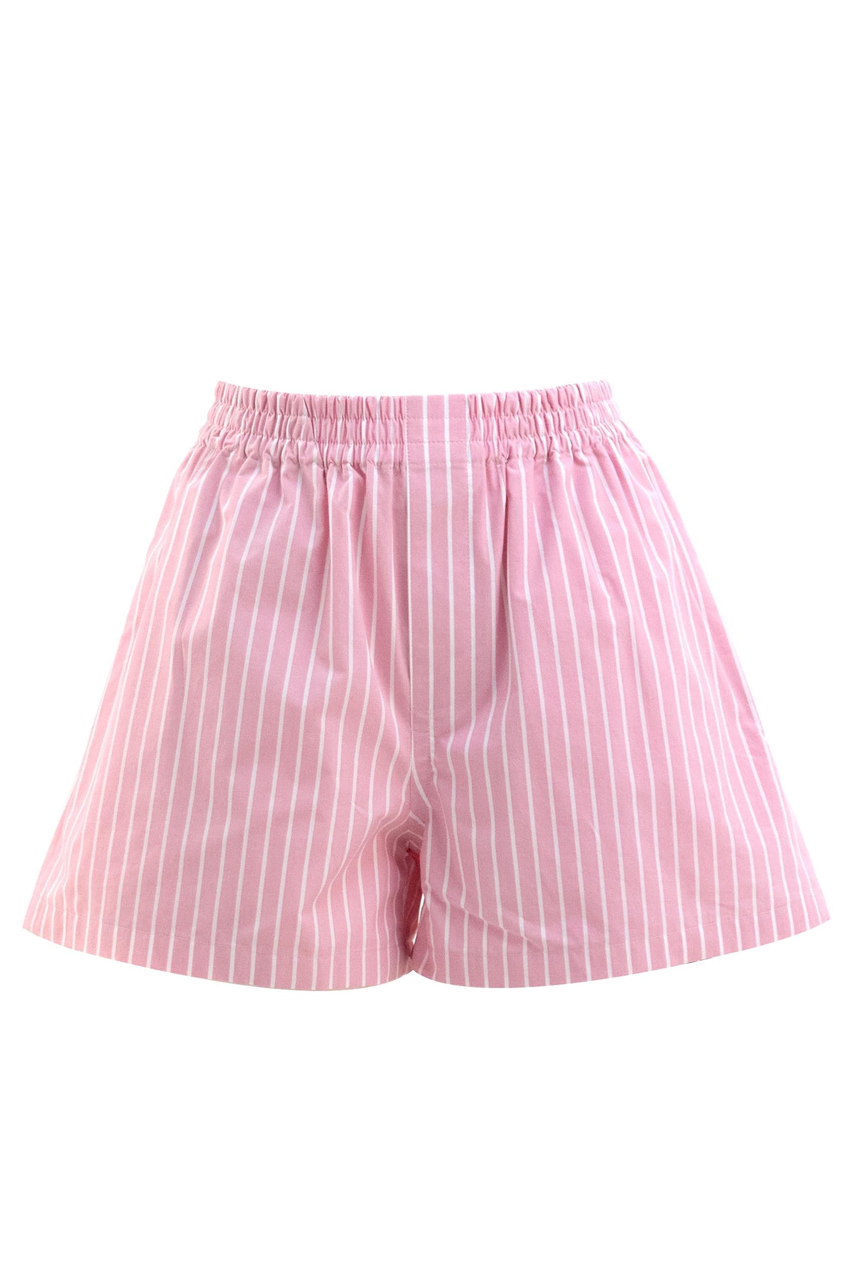 Shorts a Righe in Cotone<BR/> 850695 TPM26 5621 BALENCIAGA