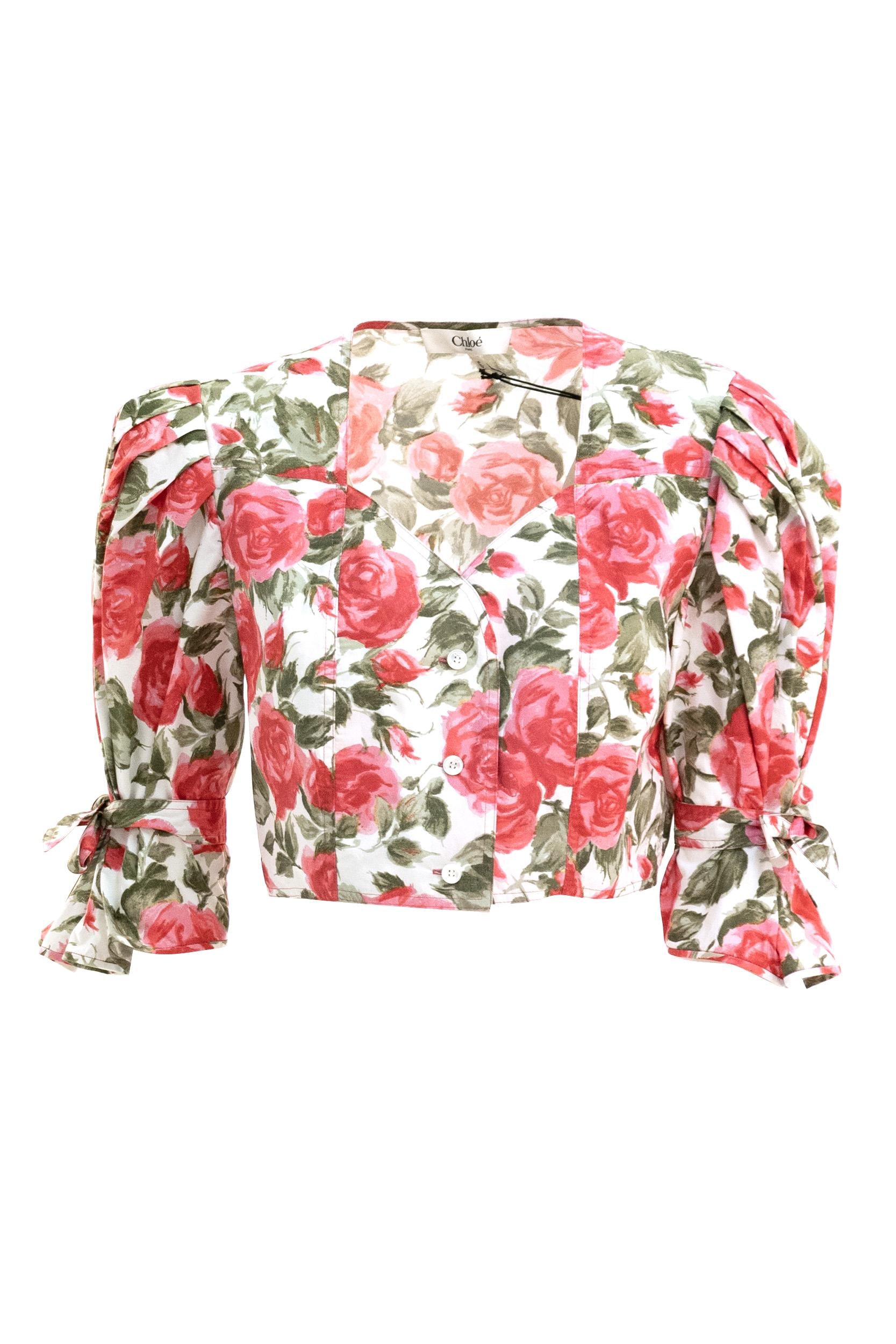 Top in Popeline di Cotone<BR/> 26UHT30316 91Y CHLOE'