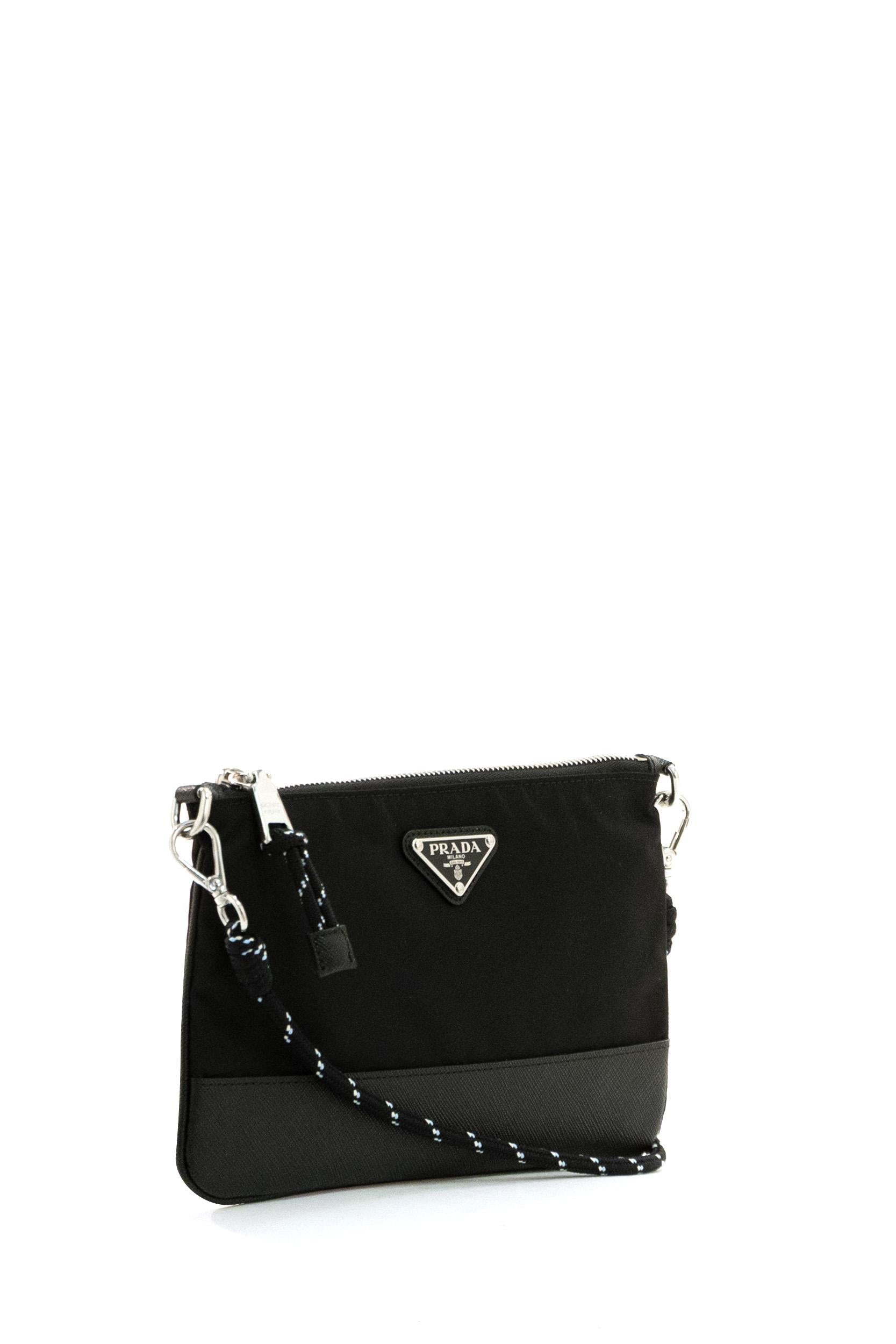 Porta smartphone Speedrock in Re-Nylon di colore nero<BR/> 2ZT073 2DMH F0002 PRADA