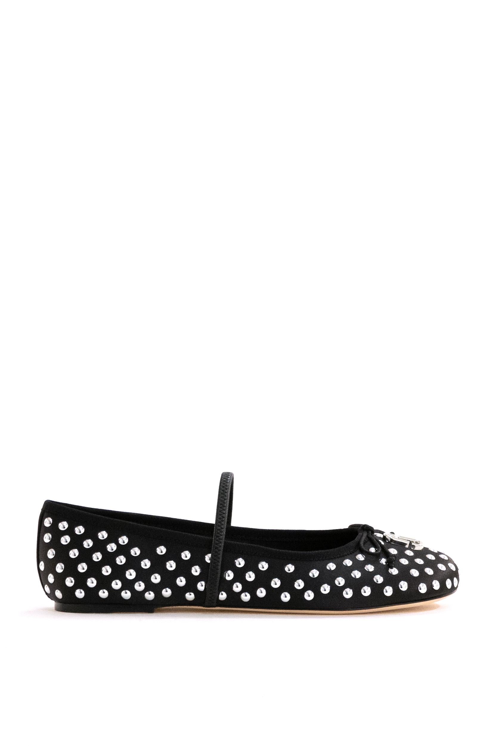 Ballerine Sabrina nera con borchie<BR/> 2F5FFL001F20 002 MARC JACOBS