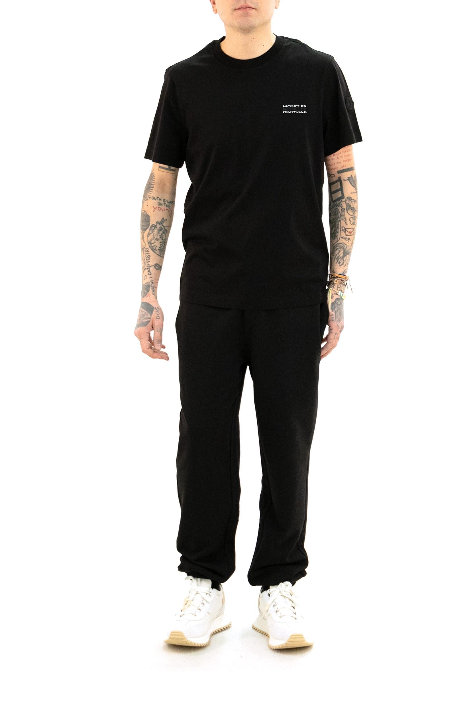 T-shirt in Jersey di Cotone<BR/> 8C000-07 89AYW 999 MONCLER