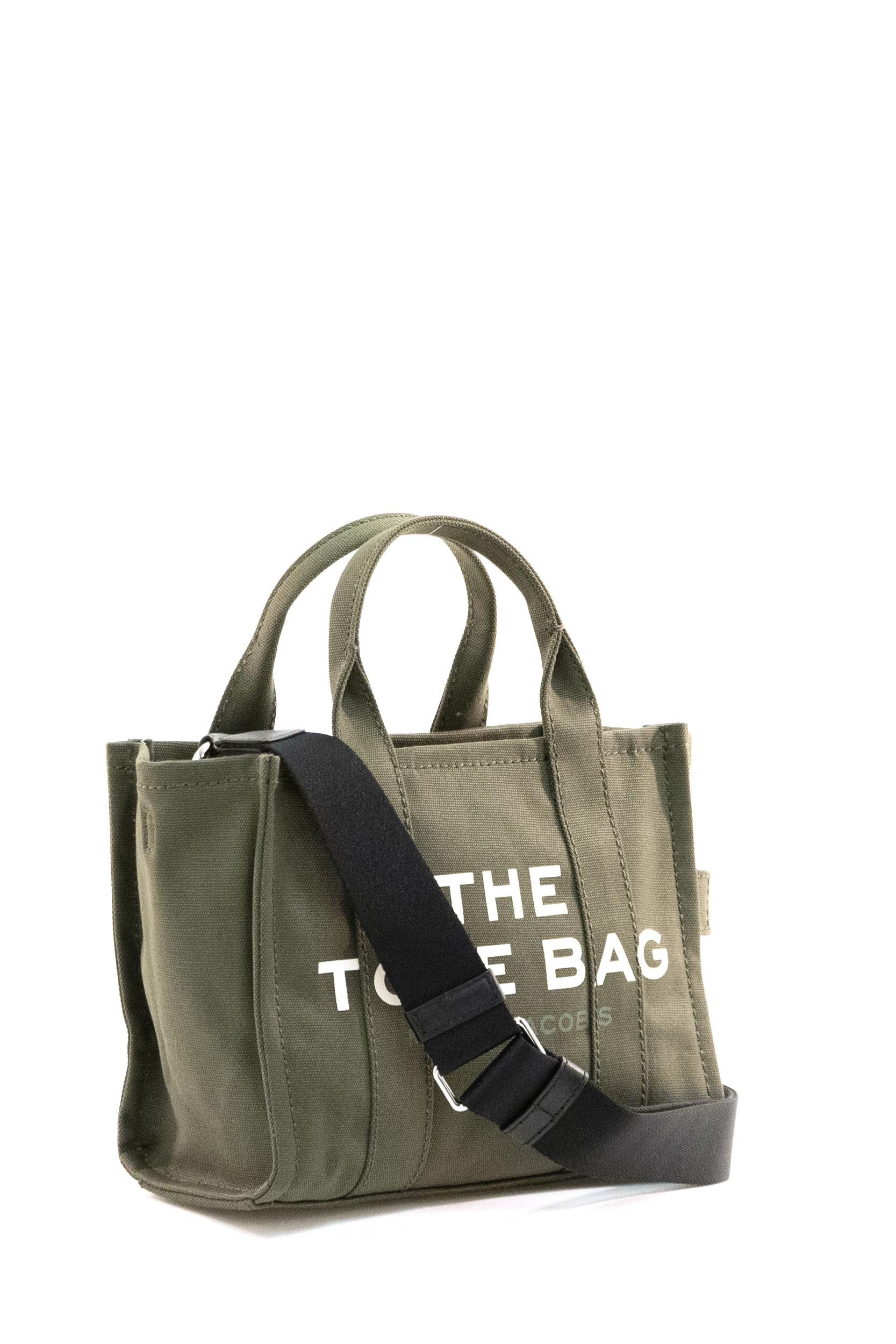 Borsa The Tote di cotone canvas verde<BR/> M0016493 305 MARC JACOBS