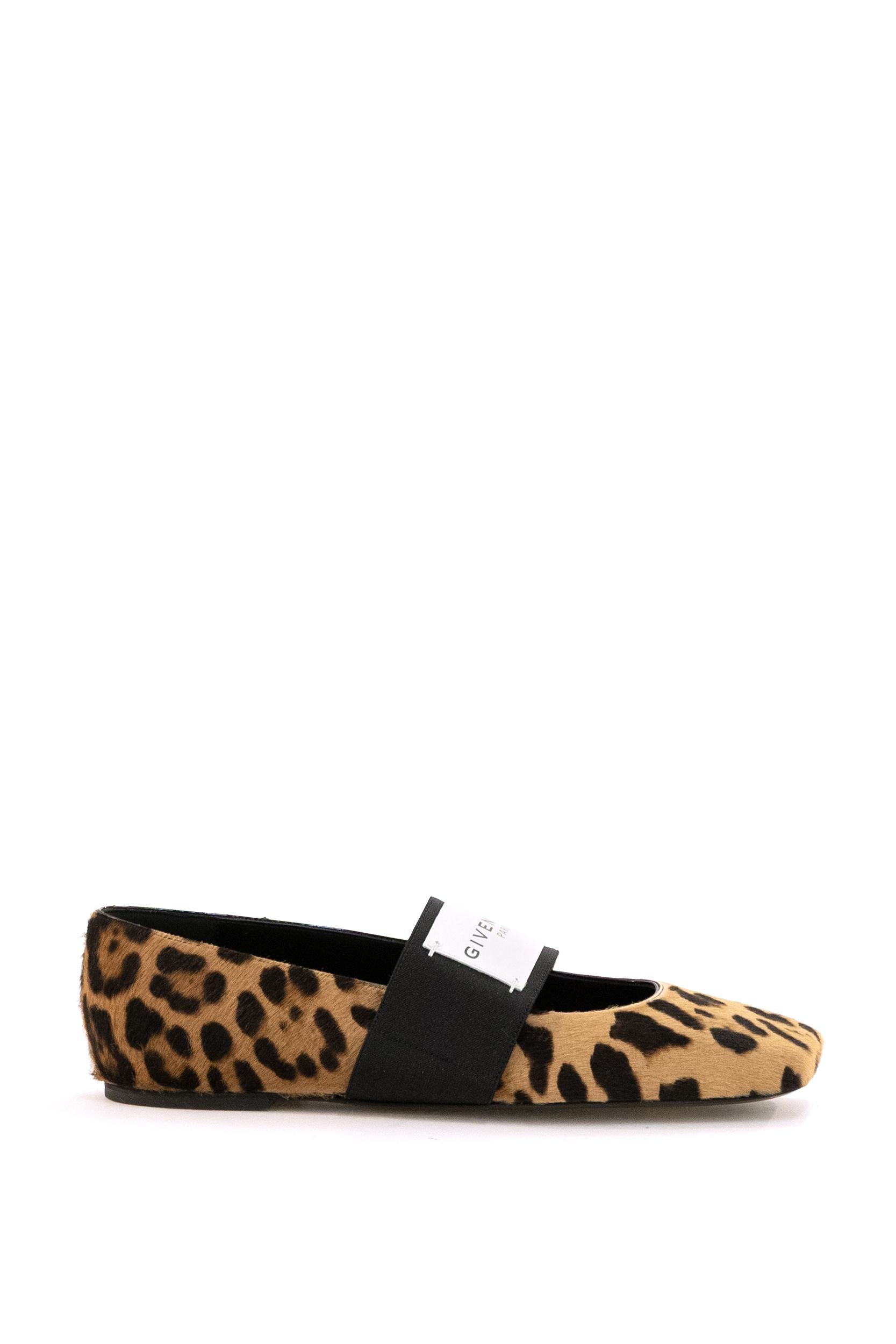 Ballerine Sliced Square in cavallino con motivo leopardato<BR/> BE5010E2FY 007 GIVENCHY