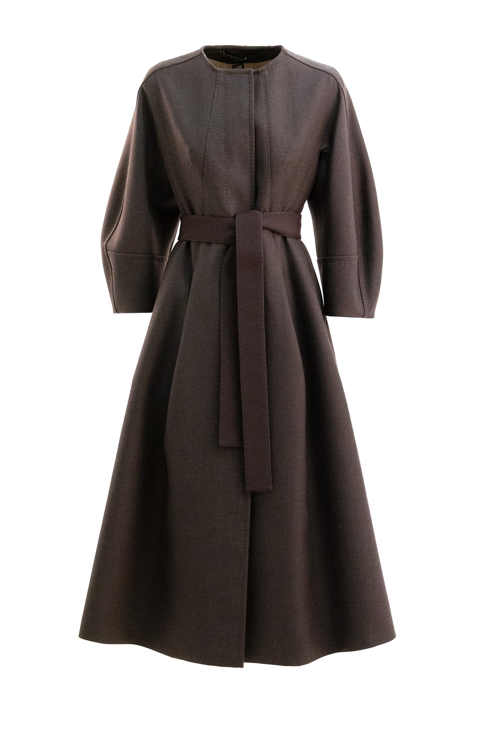 Cappotto Jupiter in lana color marrone<BR/> JUPITER 002 MAX MARA