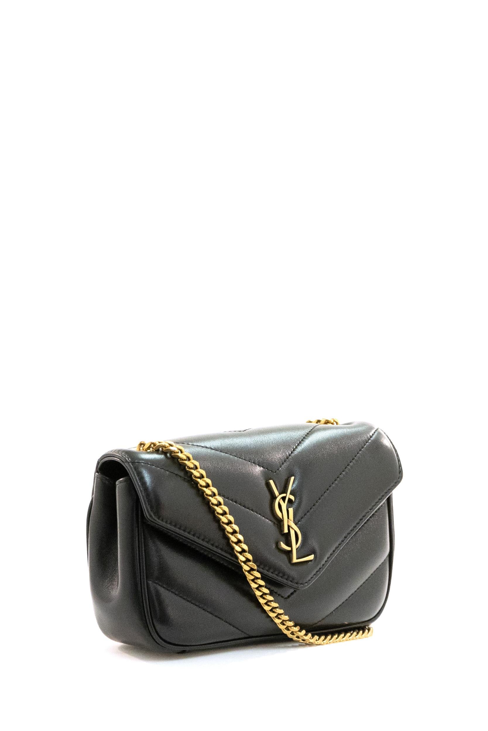 Borsa Loulou Mini in nappa matelassè color nero <BR/> 821749 AAEAX 1000 SAINT LAURENT