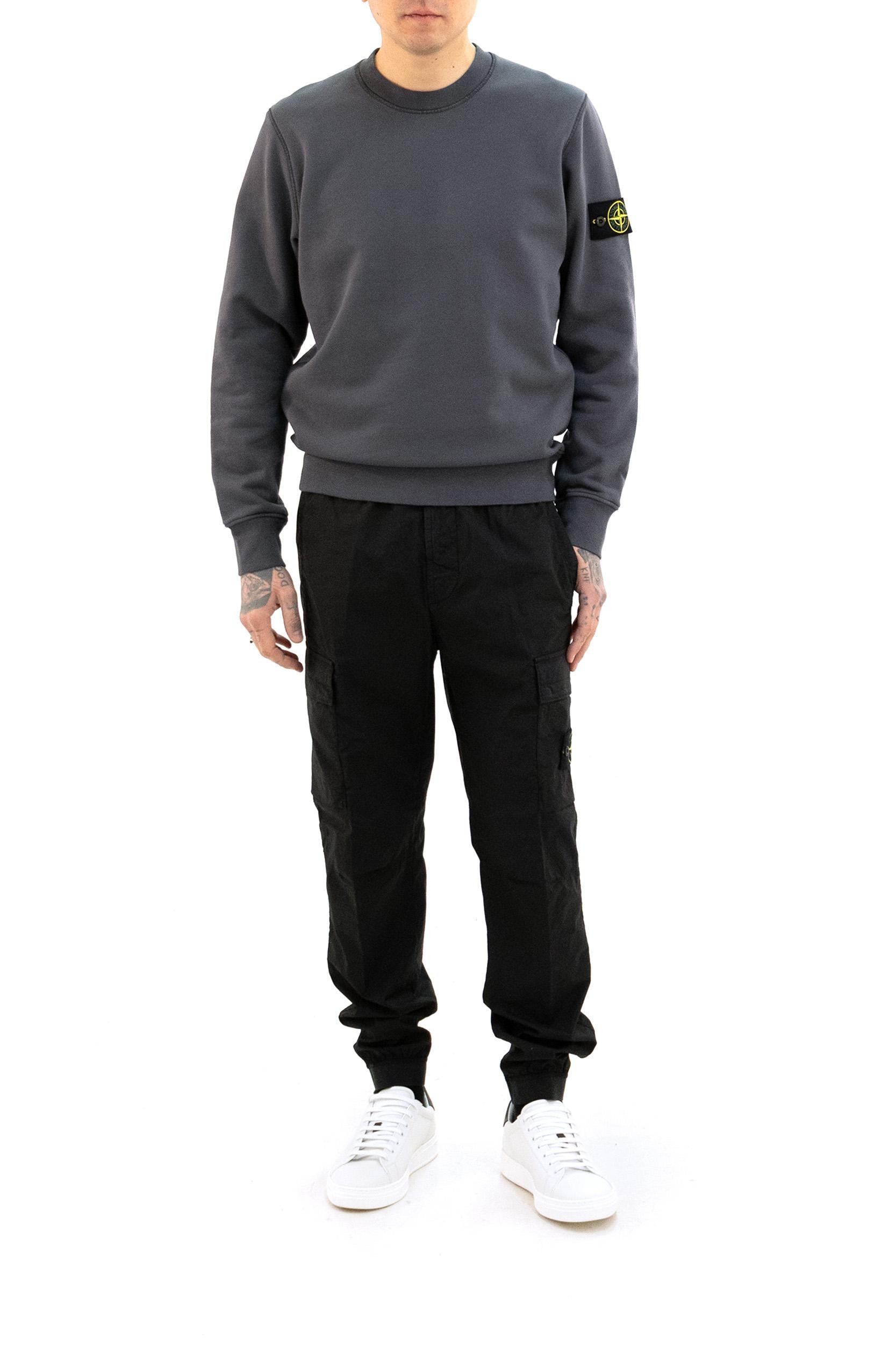 Felpa Girocollo in Cotone<BR/> L1S156100060 S0051 V002D STONE ISLAND