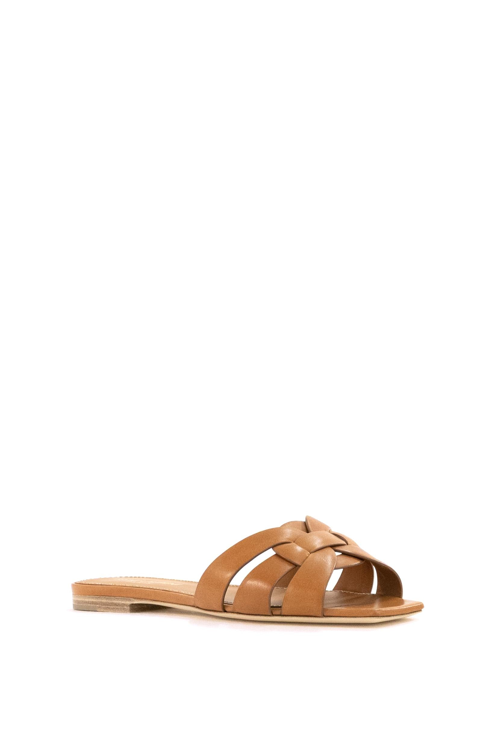 Sandali Mule Tribute color cuoio 571952 BDA00 2206 SAINT LAURENT