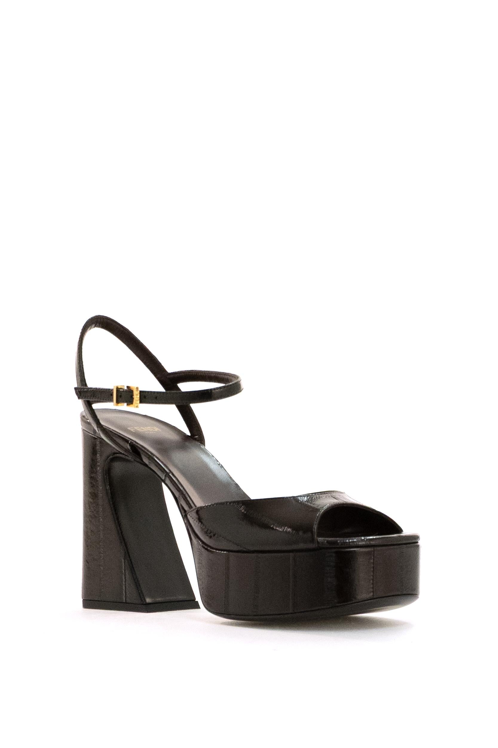 Sandali Fendi Arco in pelle di missina lucida di colore marrone <BR/> 8X8990 AOSH F0BBK FENDI