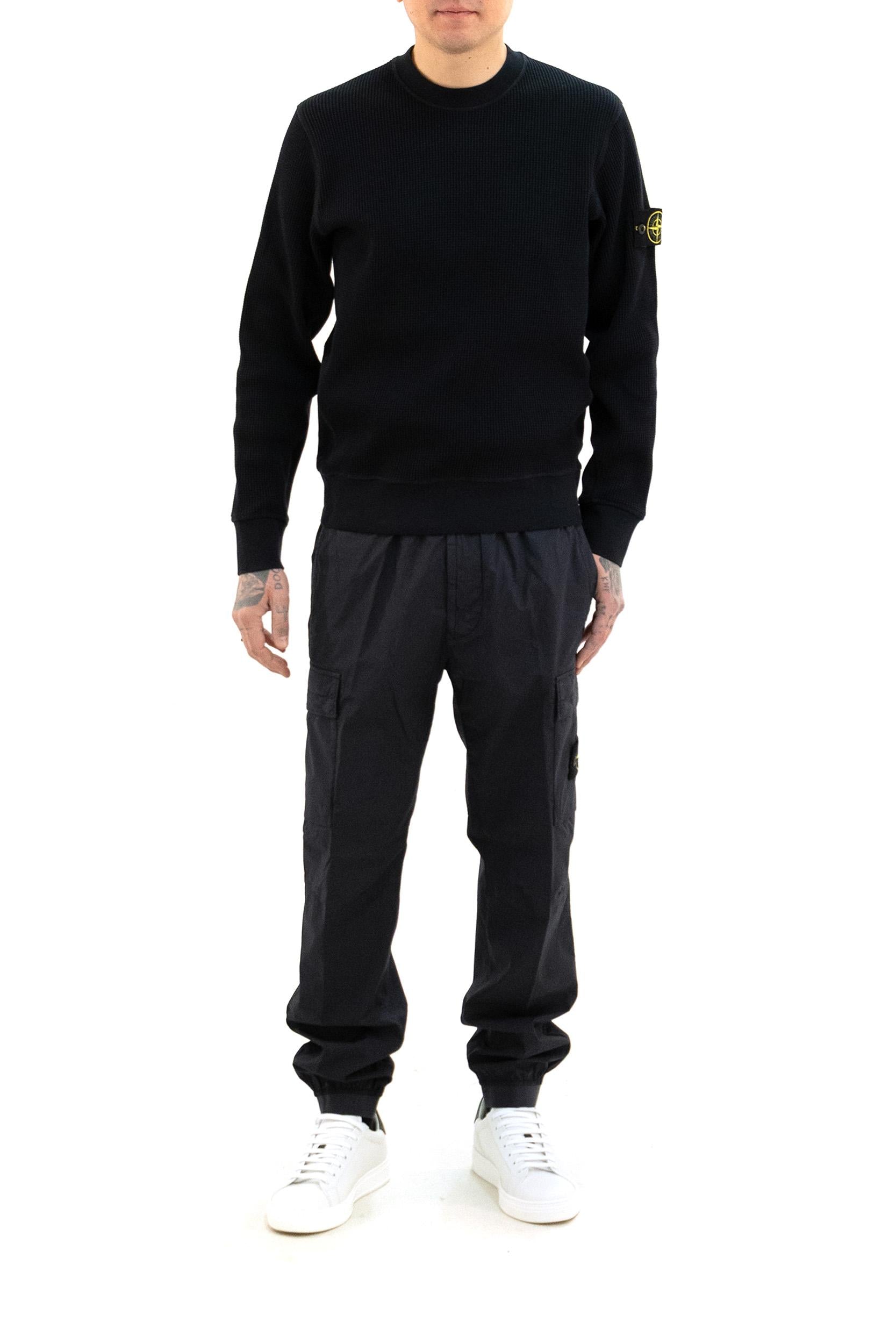Felpa Girocollo in Cotone<BR/> L1S156100056 S0044 V0020 STONE ISLAND