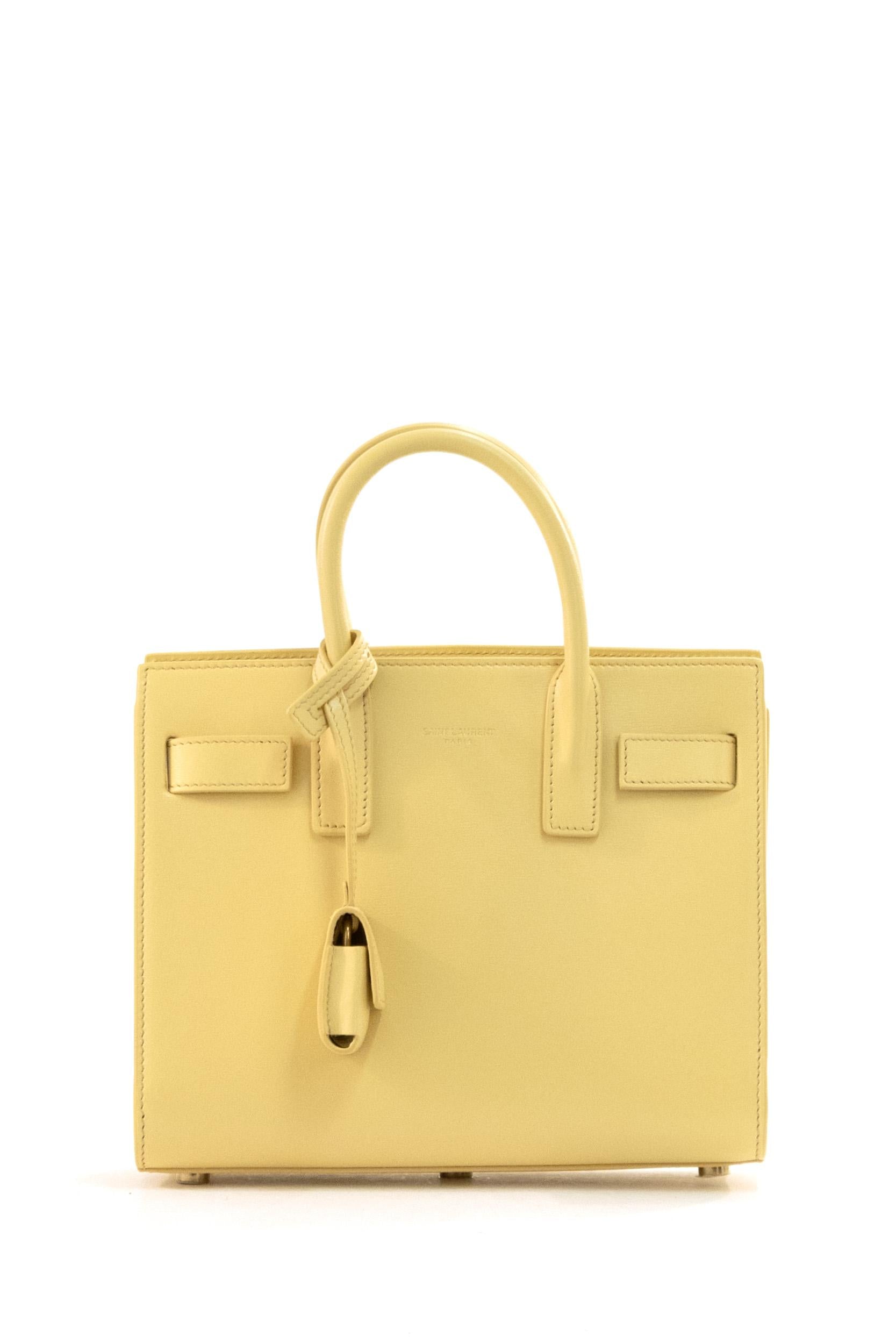 Borsa Sac de Jour Nano in Pelle<BR/> 392035 02G9W 7555 SAINT LAURENT