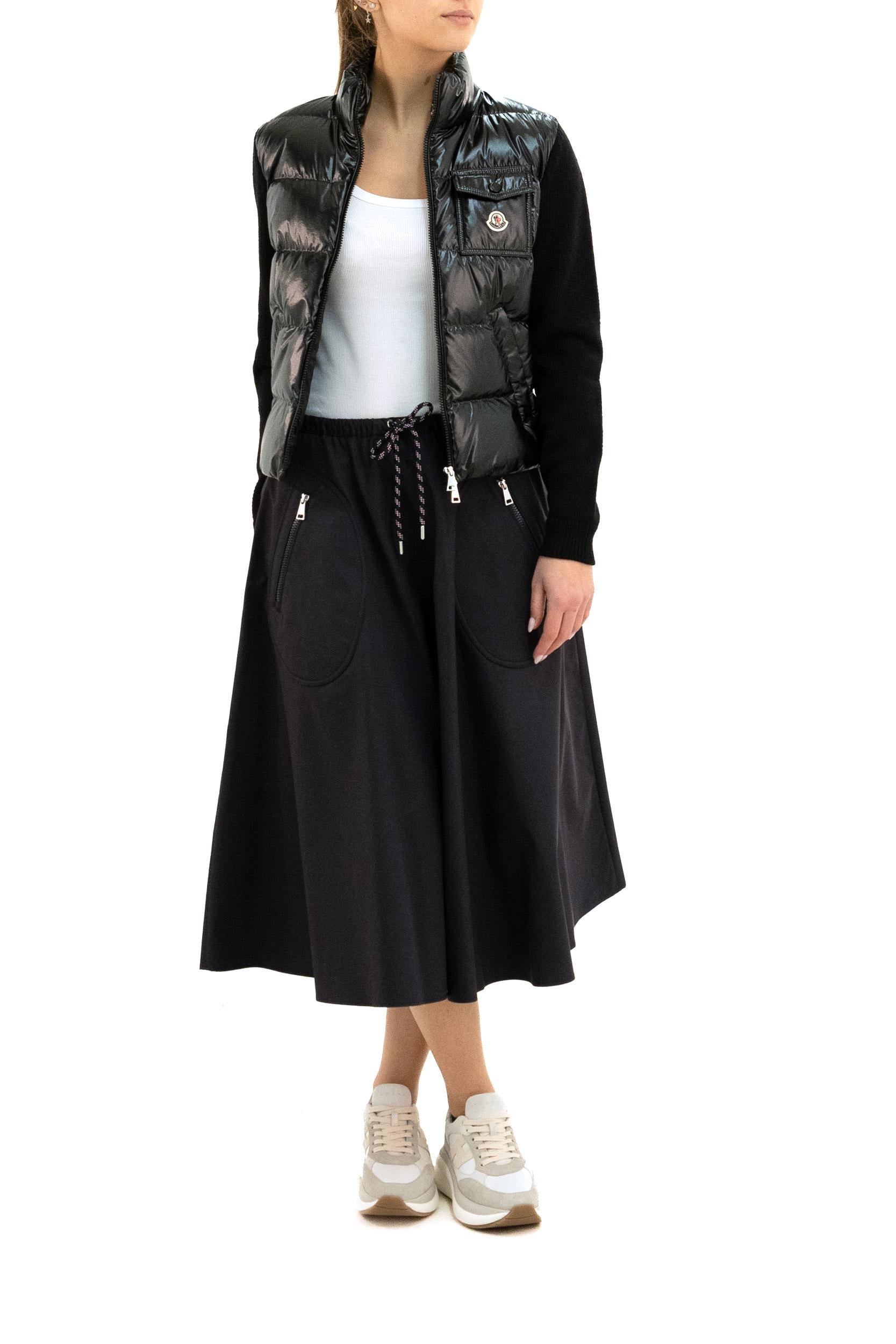 Gonna Midi in Cotone e Nylon<BR/> 2D000-13 54ARP 742 MONCLER