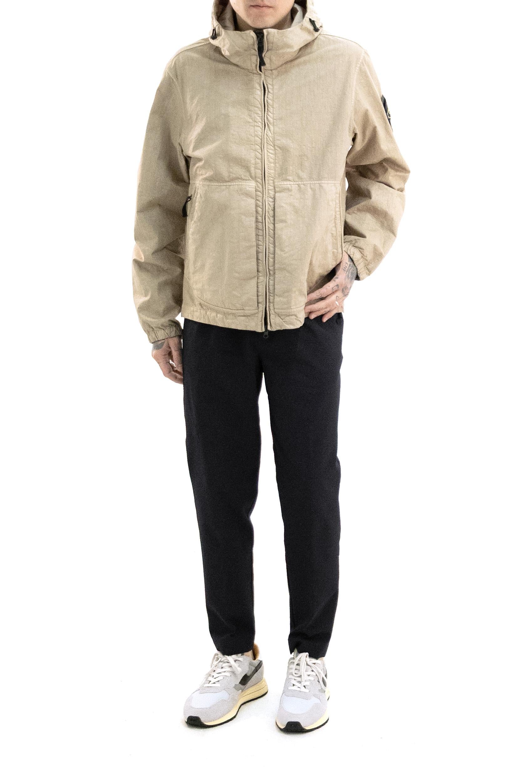 Giacca con Cappuccio in Nylon Panama<BR/> L1S154100053 S0069 V009A STONE ISLAND