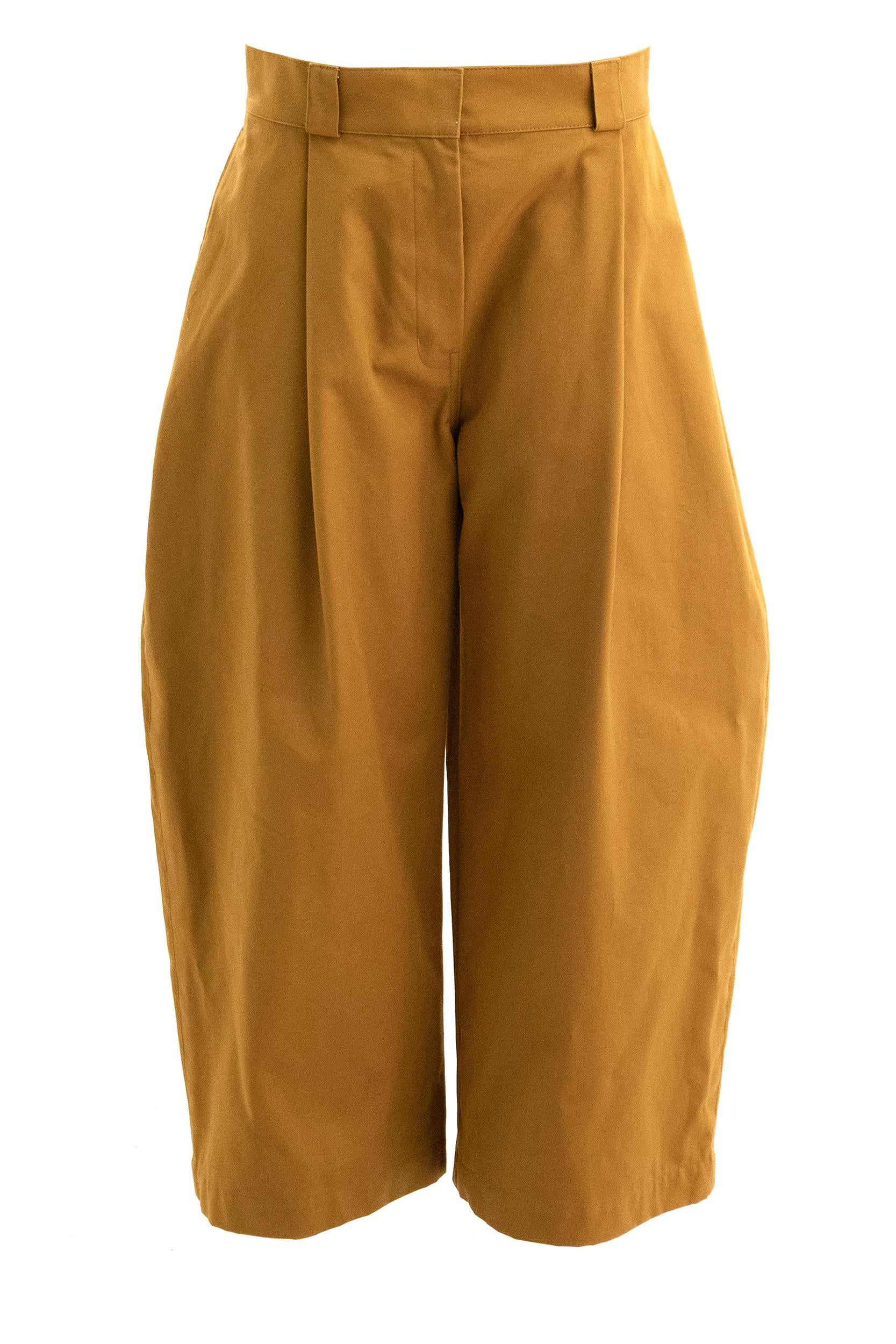 Pantaloni in cotone color ocra<BR/> 872548 TUP22 2602 BALENCIAGA