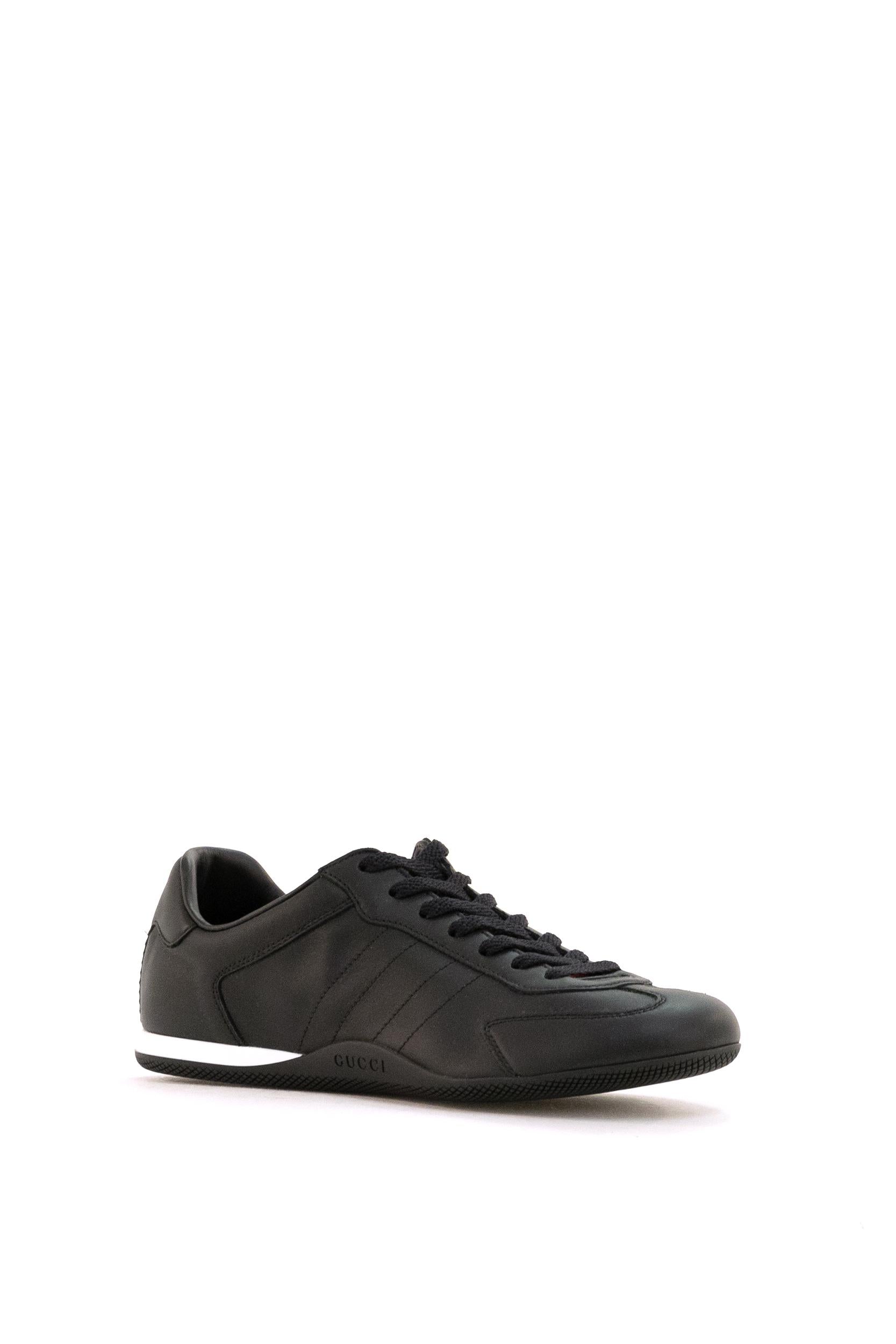Sneakers Gucci Shift in pelle di colore nero<BR/> 857018 AAFUH 1086 GUCCI
