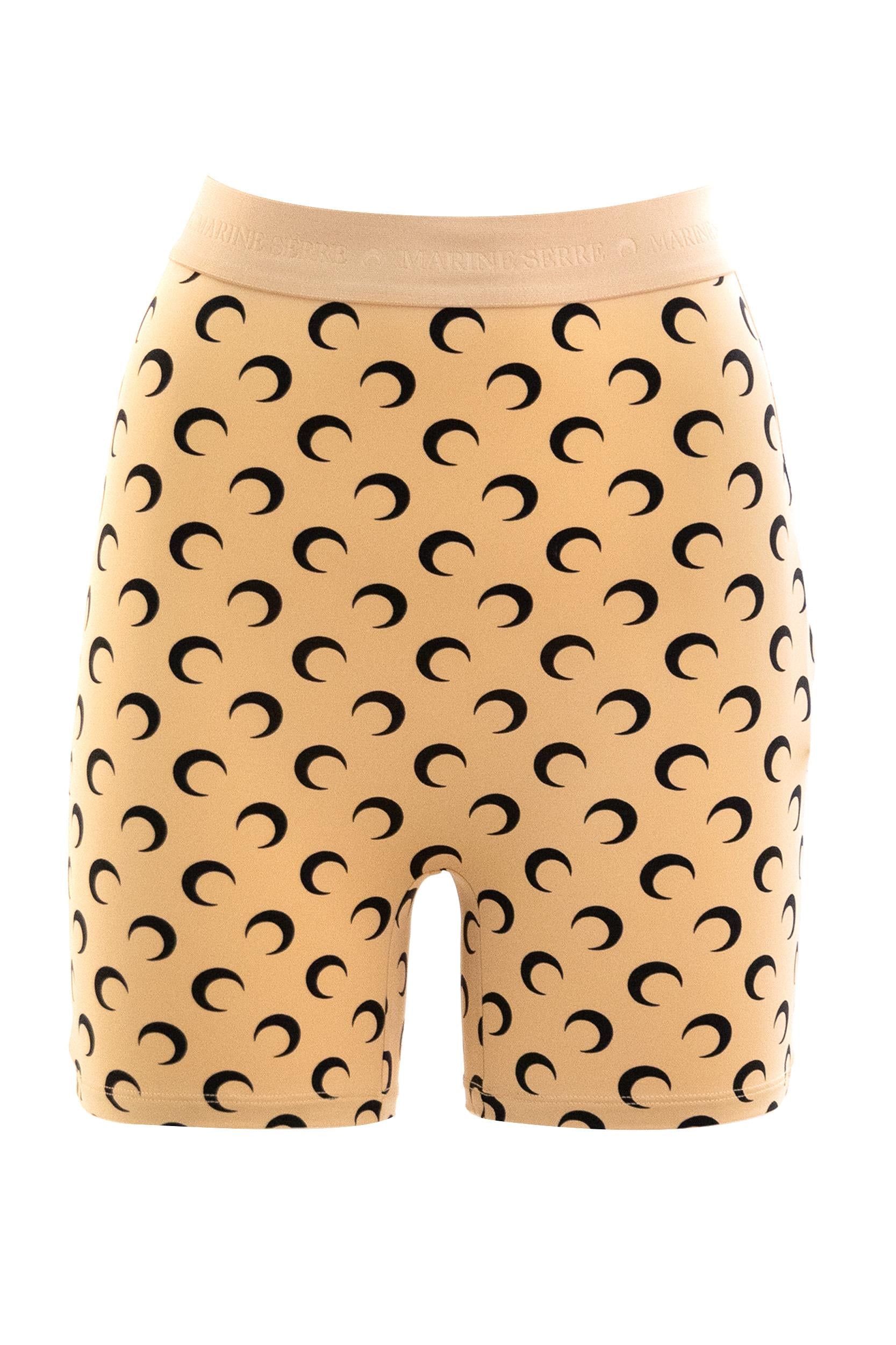 Cycling Shorts in jersey elasticizzato di colore beige WSH007A CJER0001 TA10 MARINE SERRE