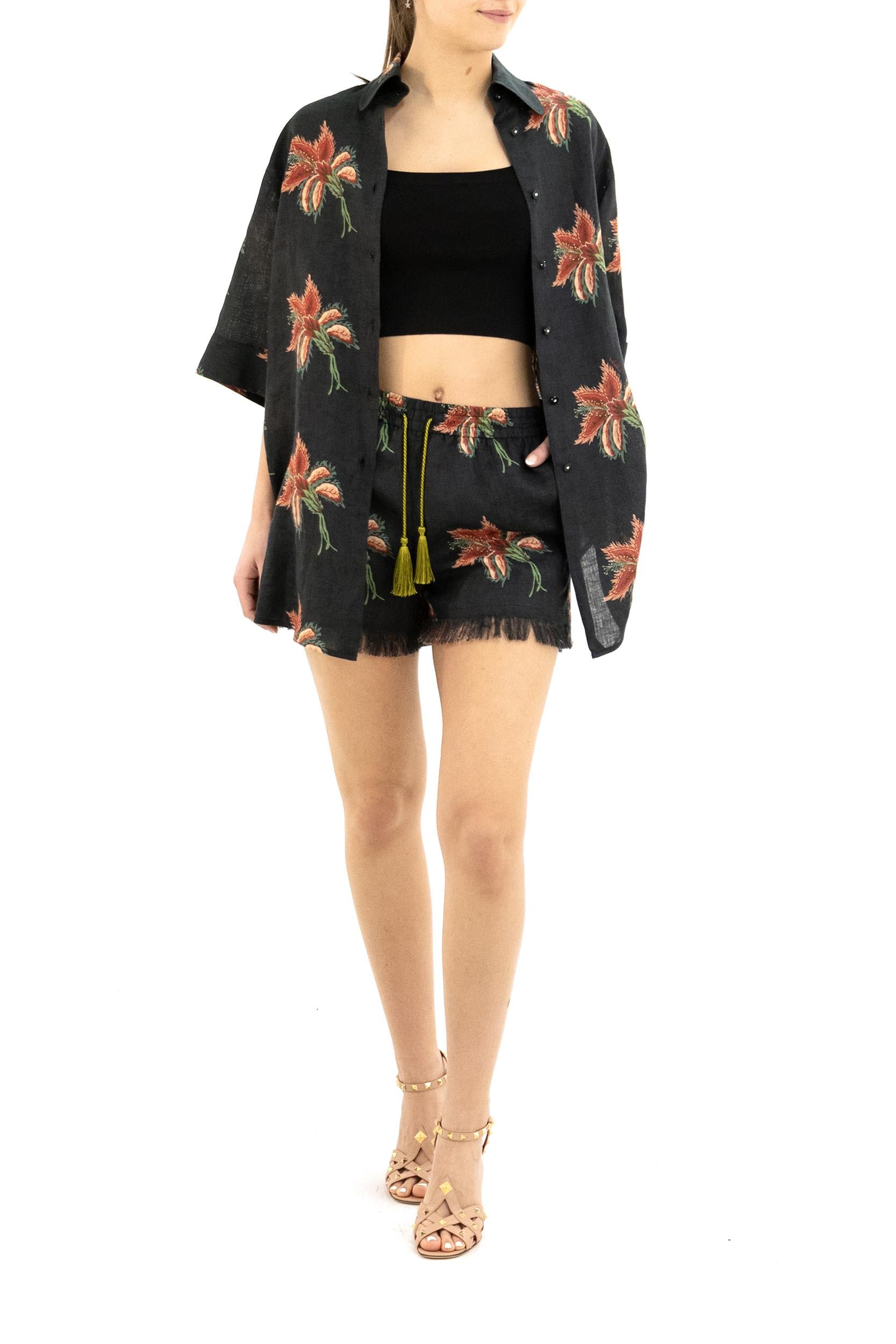 Shorts in Lino<BR/> 8B3RF355A5M D5Y VALENTINO GARAVANI