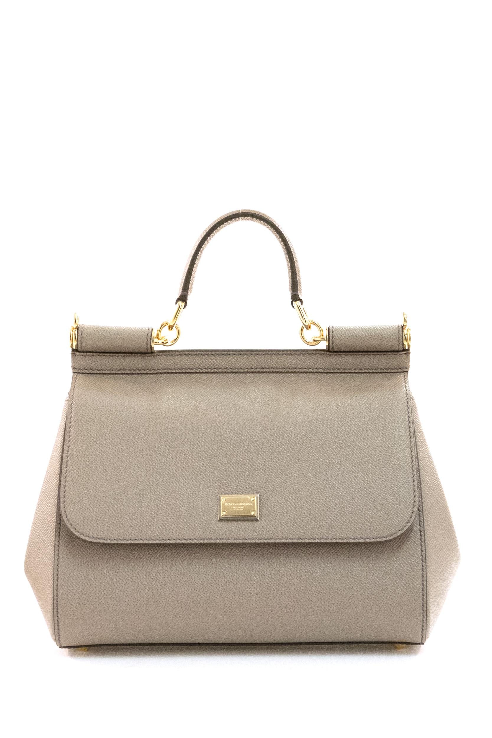 Borsa Sicilyin pelle Dauphine color beige BB6002 B1001 80045 DOLCE & GABBANA
