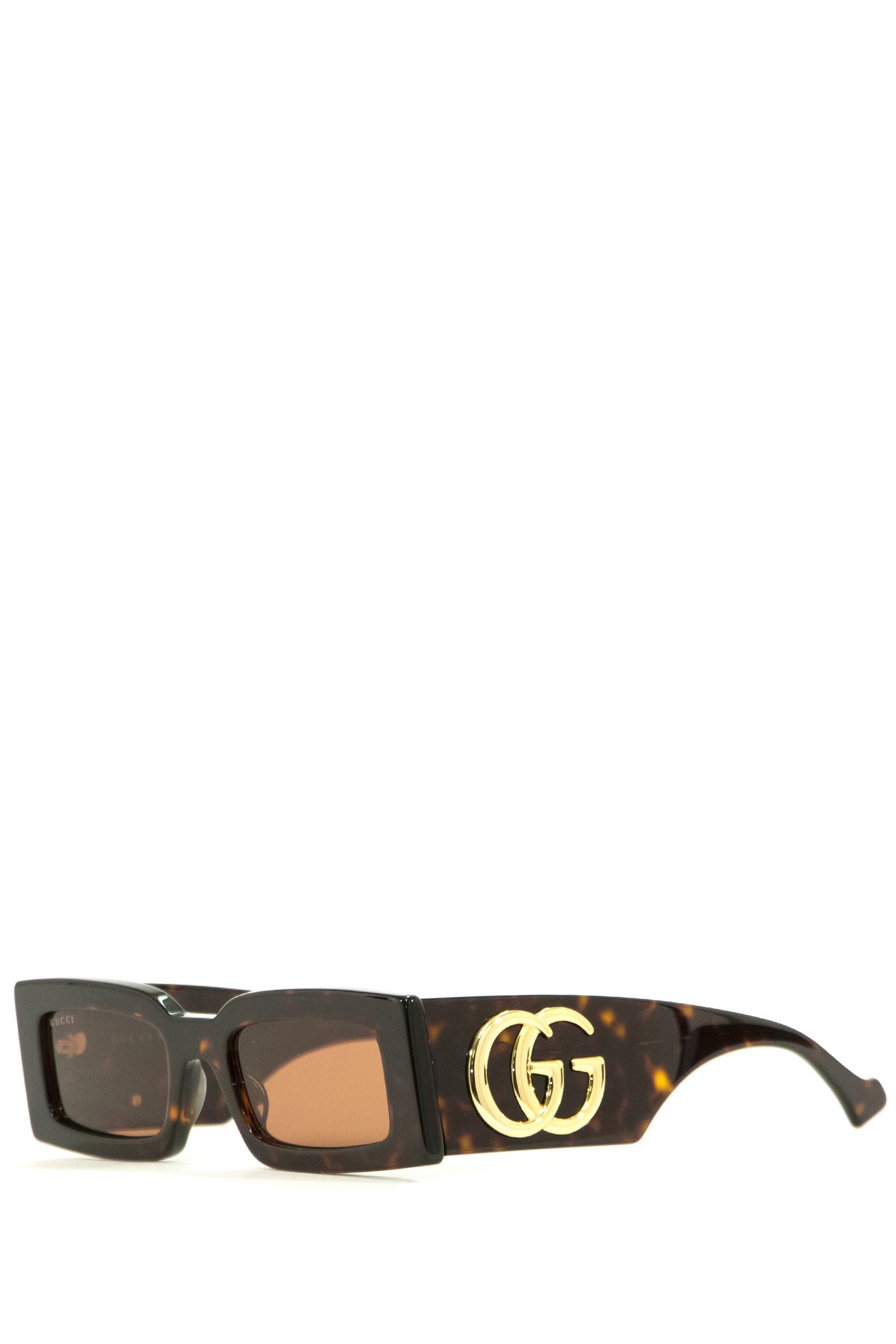 Occhiali da Sole Rettangolari<BR/> 755254 J0740 2323 GUCCI
