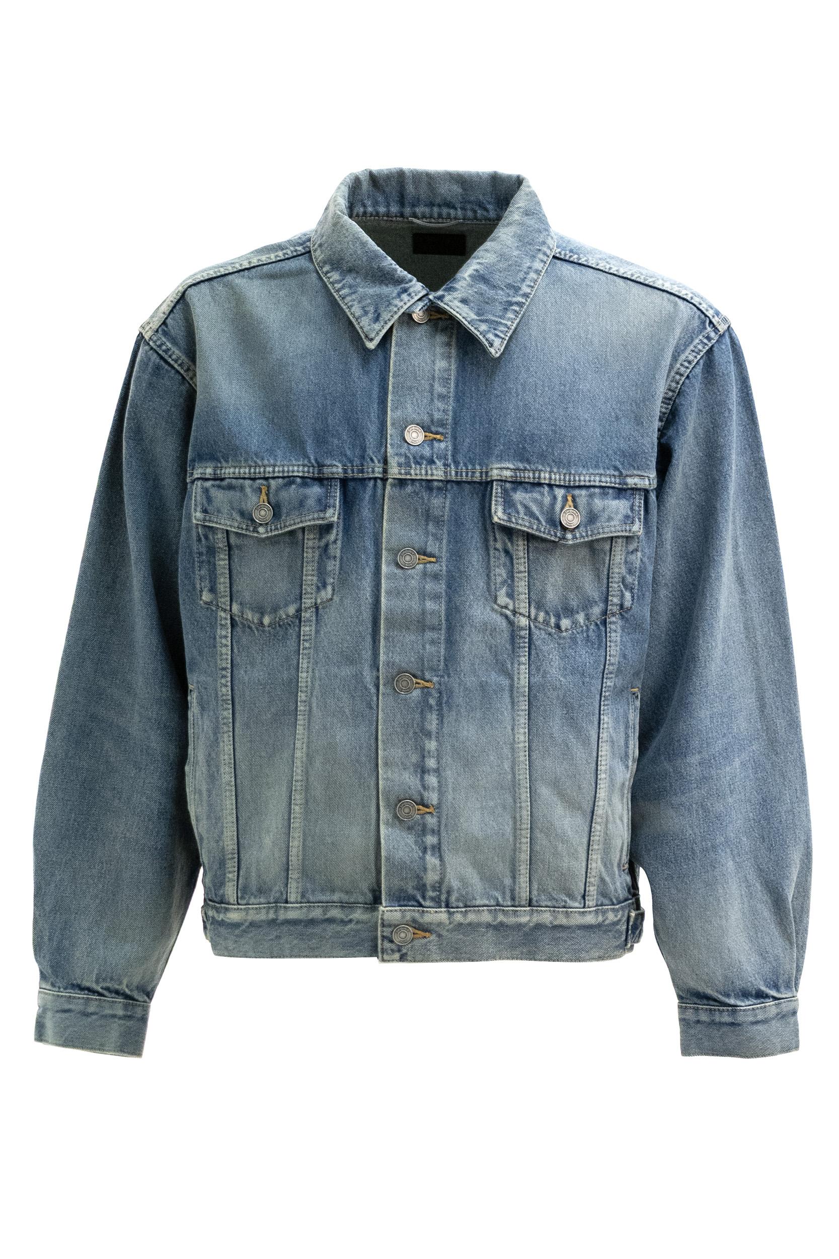 Giacca Trucker in Denim di Cotone<BR/> 859157 Y11CA 4939 SAINT LAURENT