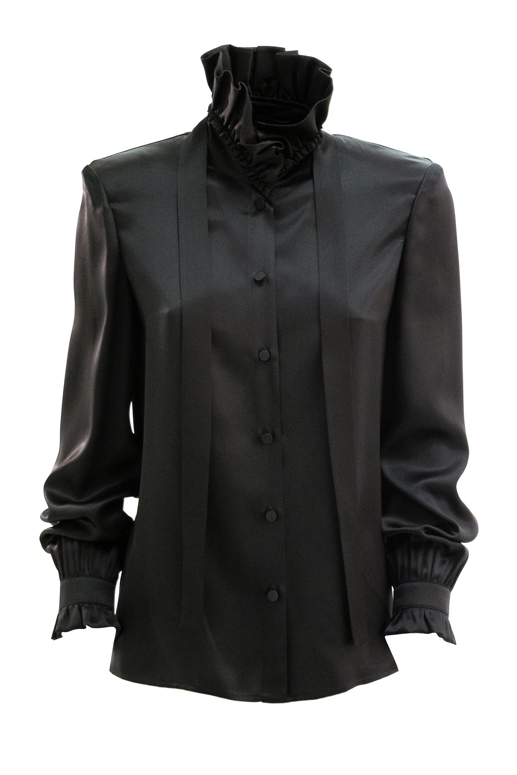 Camicia in Raso di Seta con Fiocco<BR/> 860509 ZHS19 1000 GUCCI