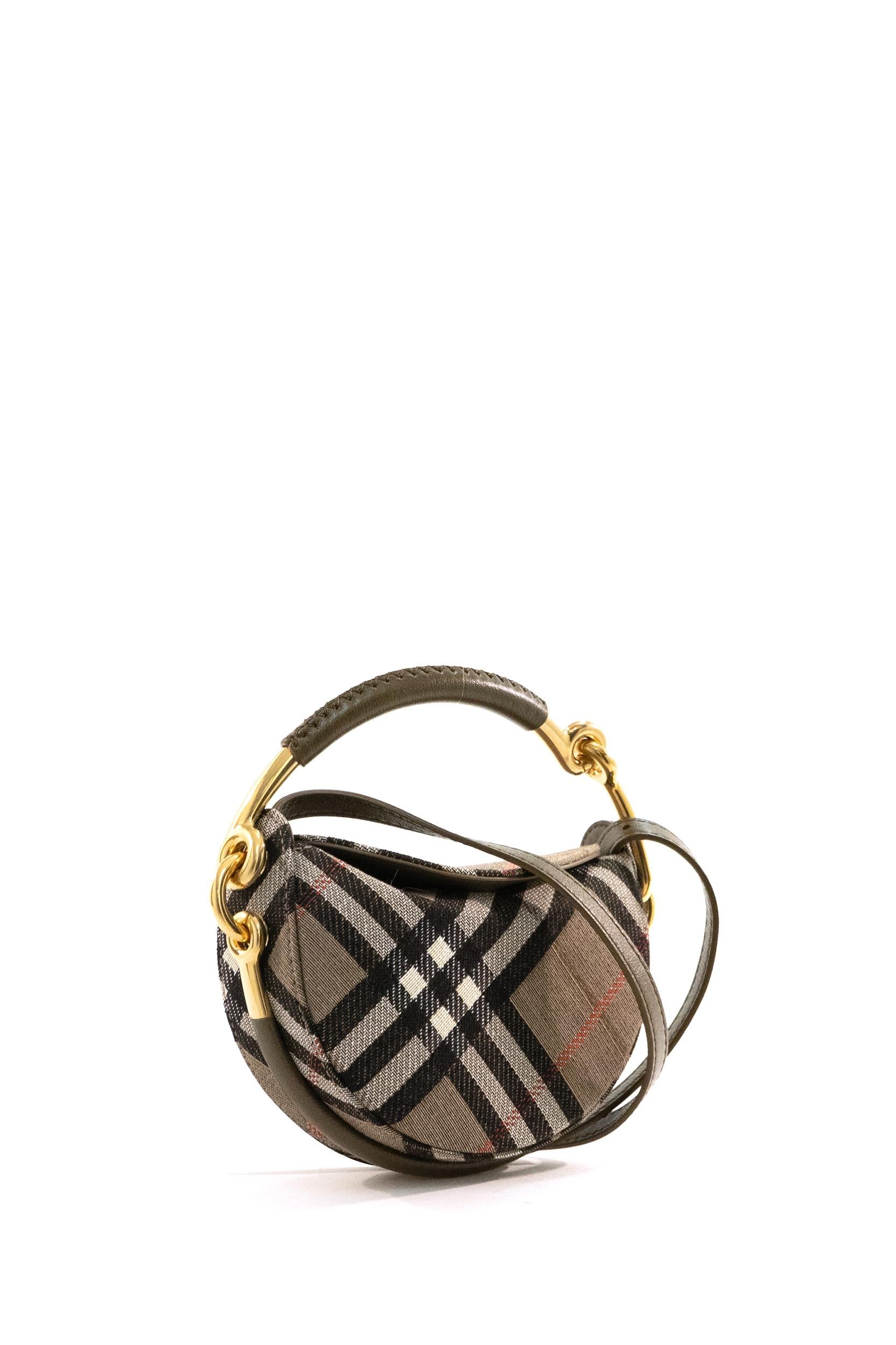 Pochette Bridle in tessuto Check <BR/> 8116866 BRUSH BURBERRY