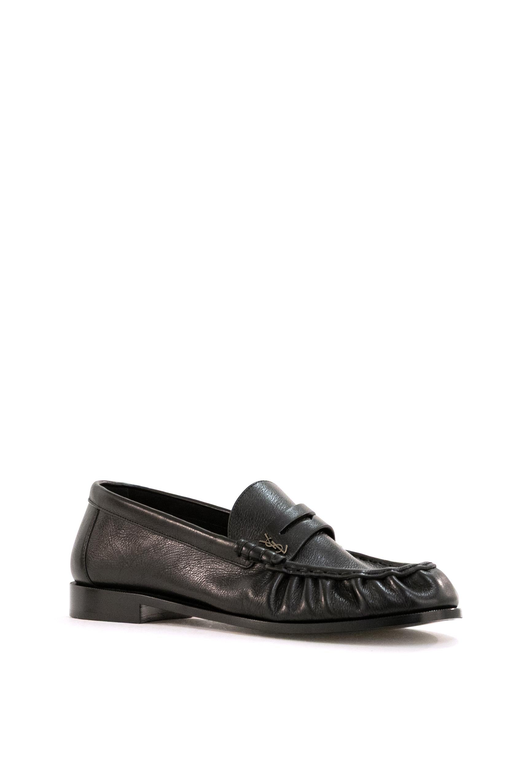 Mocassini Le Loafer in pelle di colore nero <BR/> 839471 25VAA 1000 SAINT LAURENT