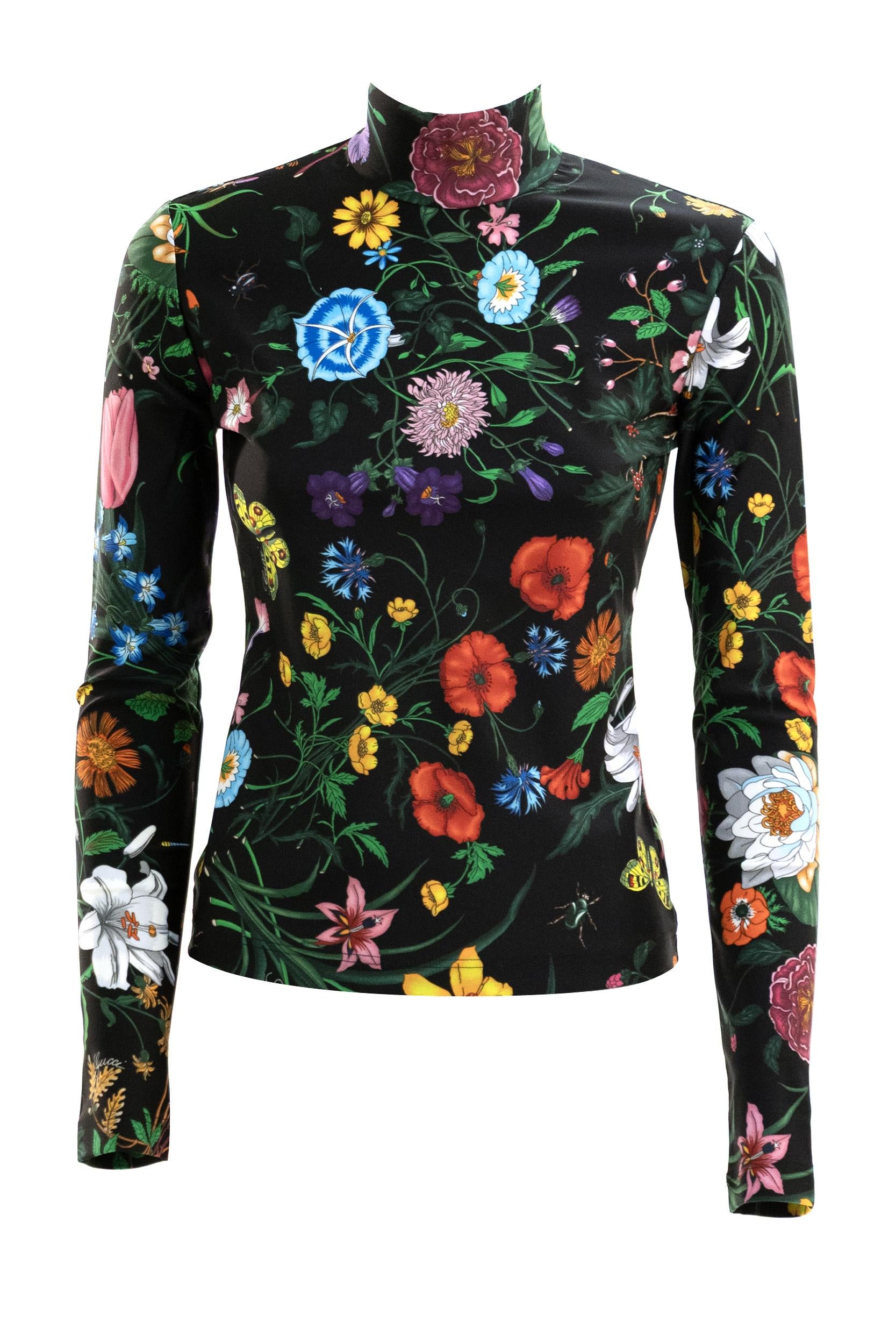 Maglia a Collo Alto in Jersey Sparkling<BR/> 865129 XHALP 1066 GUCCI