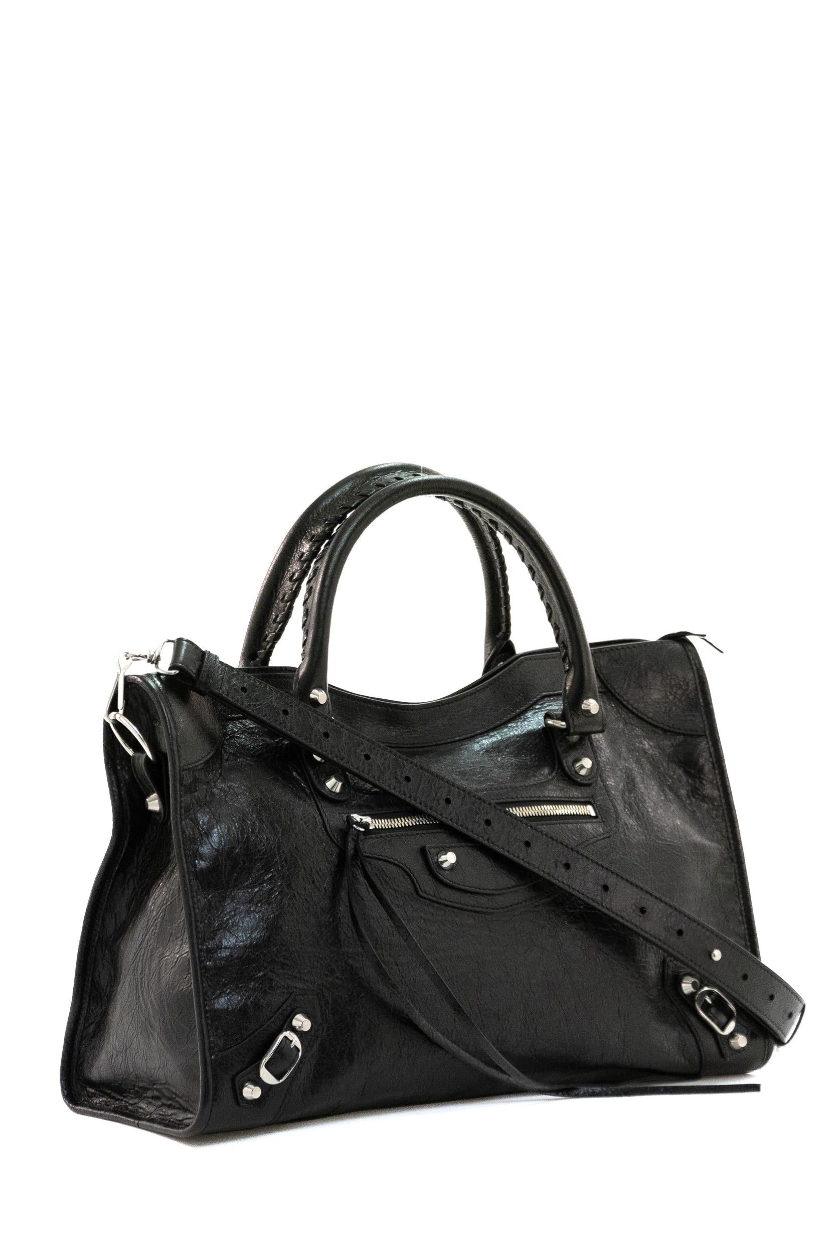 Borsa Le City Media in Pelle arena colore nero<BR/> 823058 2AA9S 1000 BALENCIAGA