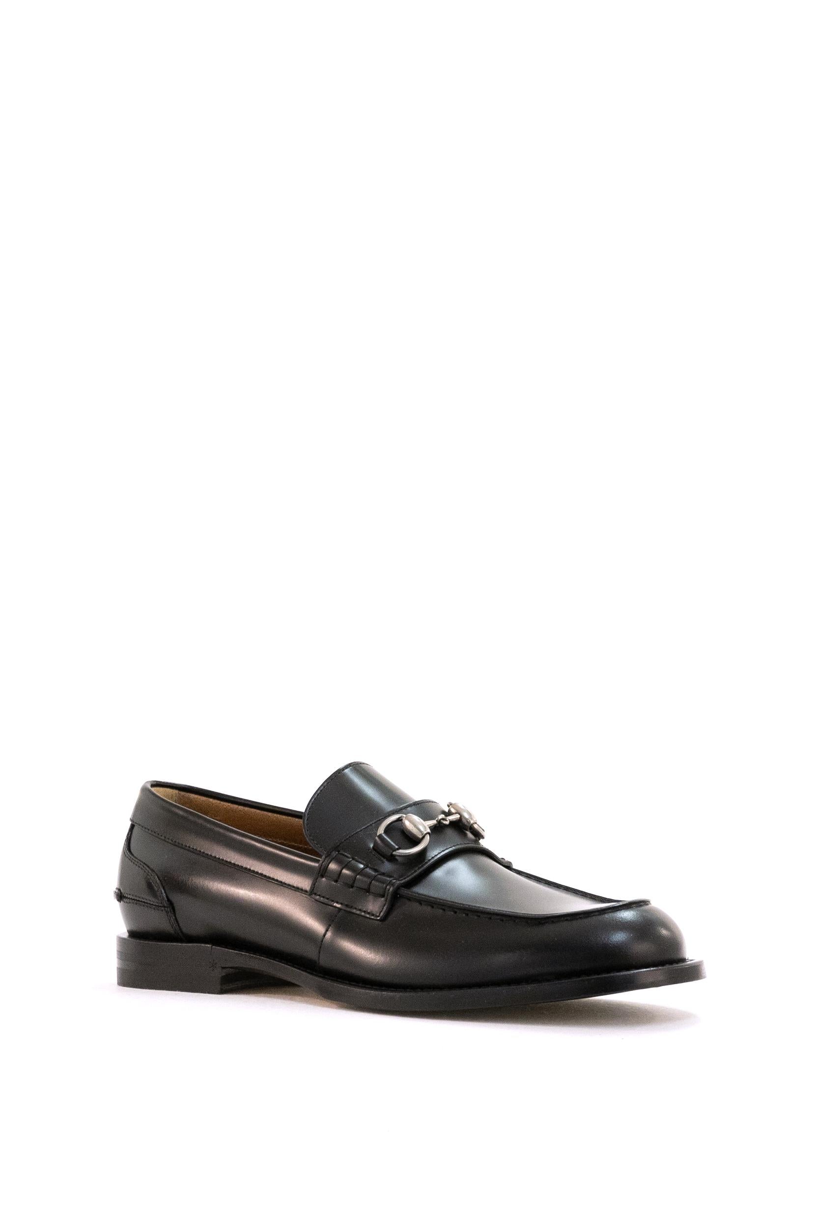 Mocassini in pelle di colore nero<BR/> 851398 AAFAR 1000 GUCCI