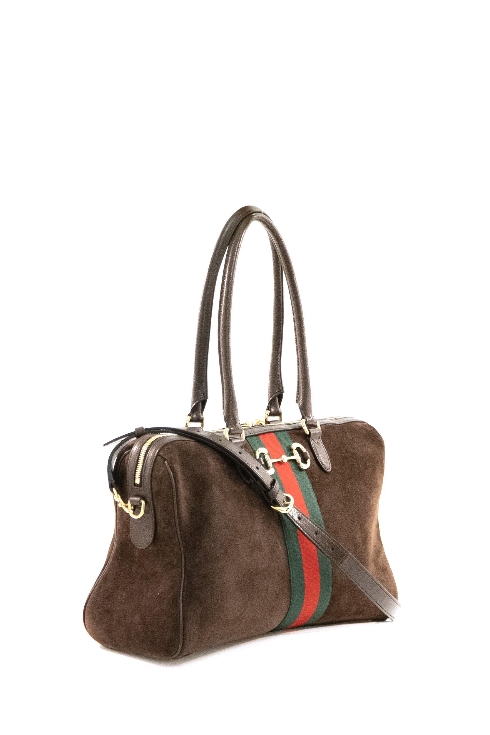 Bauletto Borsetto in suede color marrone<BR/> 866734 AAGIR 2146 GUCCI
