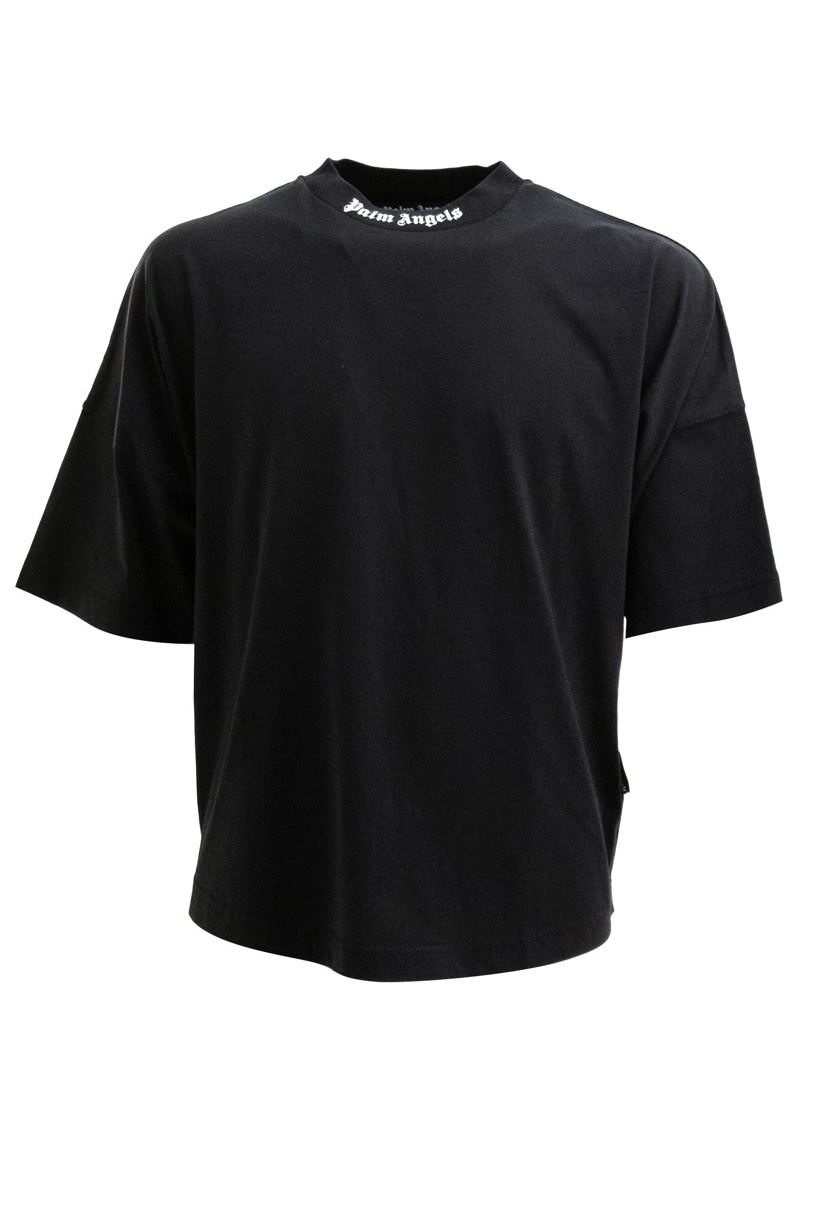 T-shirt Classic Logo in Cotone<BR/> PMAA10BS26JER001 1003 PALM ANGELS