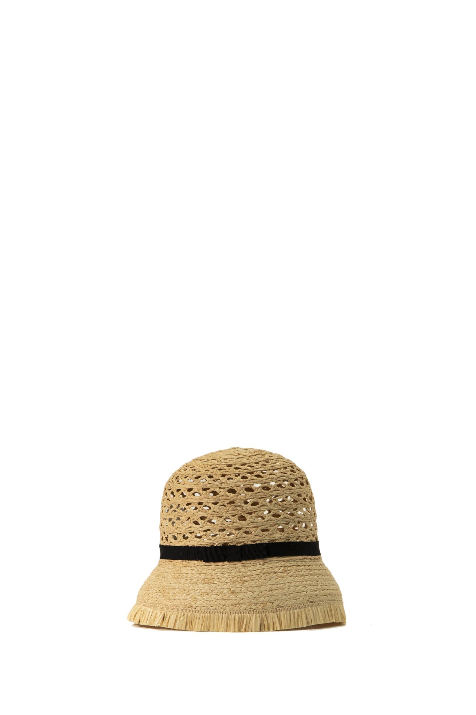 Cappello in raffia beige<BR/> 1531NRBG NATURAL ERDEM