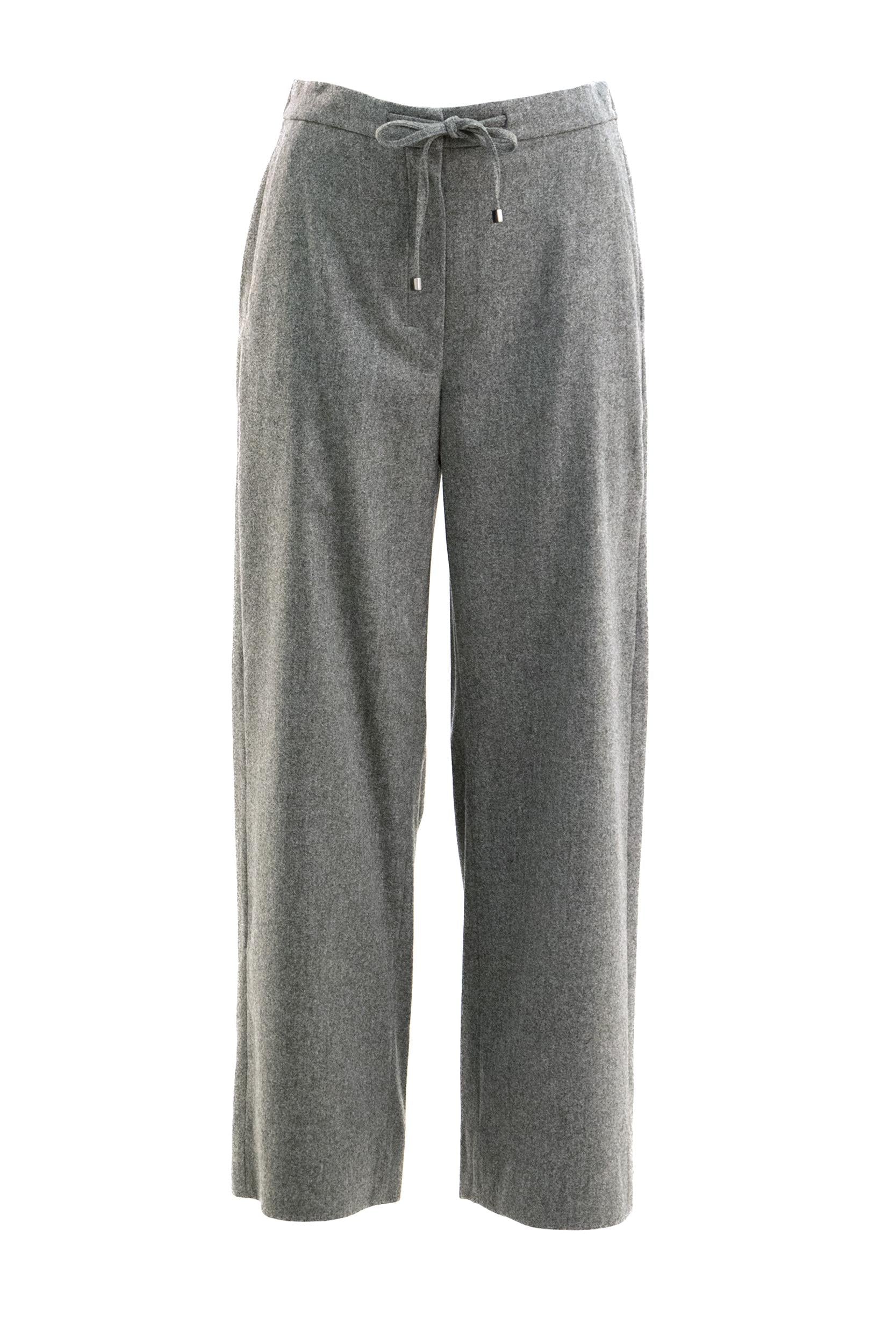 Pantaloni jogging Floria in flanella di lana stretch di colore grigio<BR/> FLORIA 032 S MAX MARA