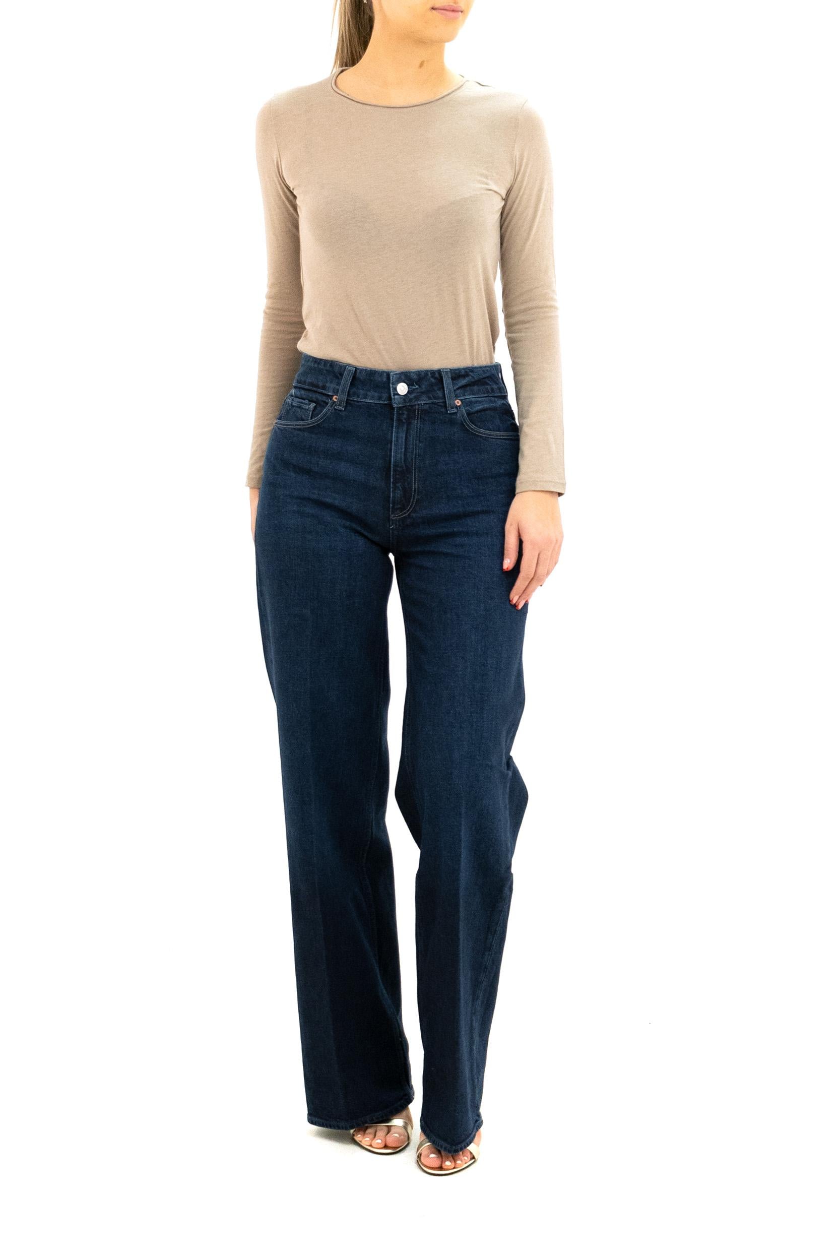 T-shirt in cotone e cashmere di colore beige<BR/> H25M005-FTS021 683 MAJESTIC