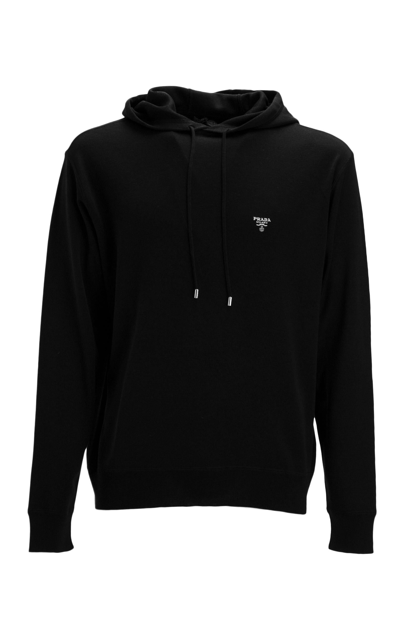 Felpa con cappuccio <BR/> UMB315 S 221 1ZRO F0002 PRADA
