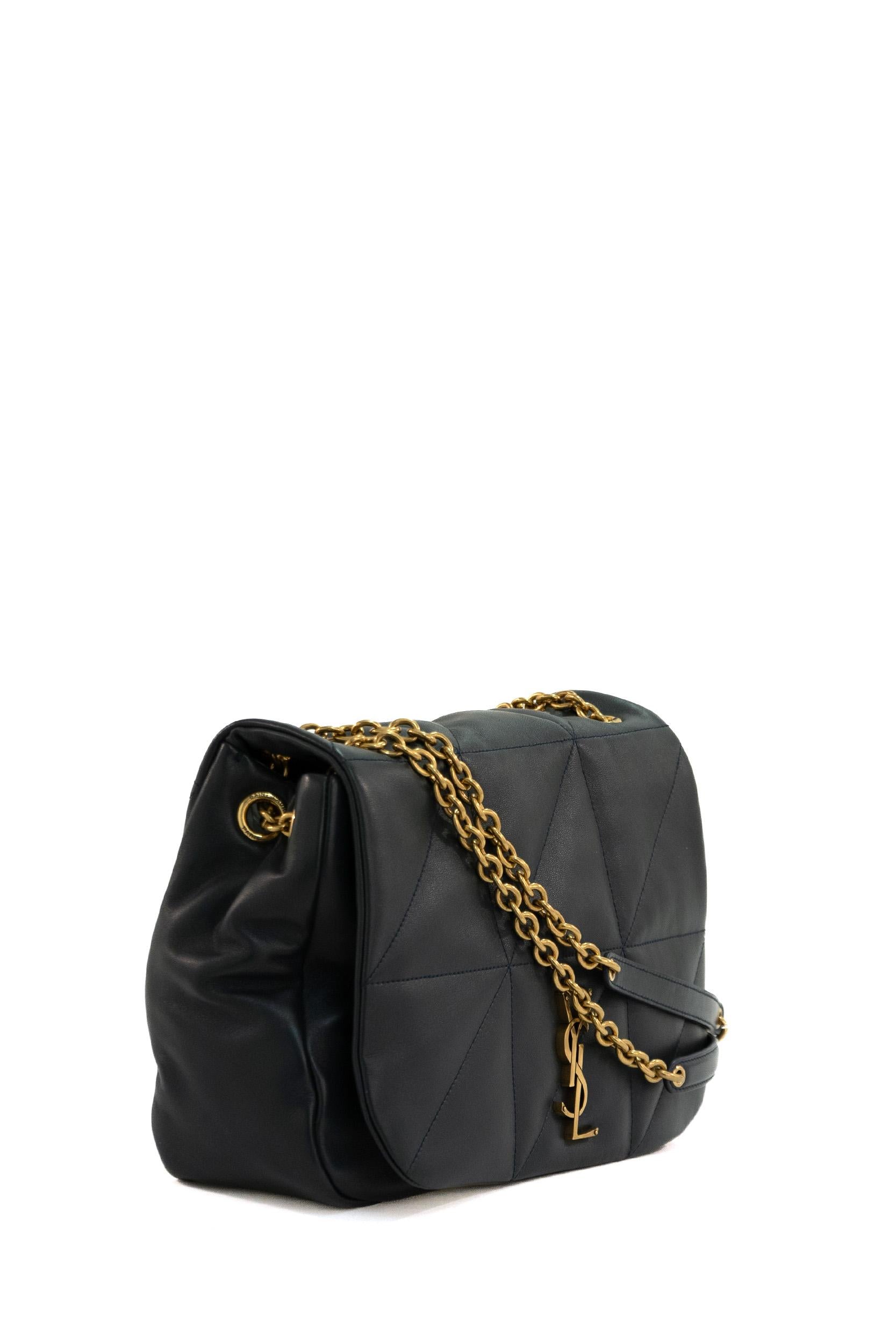 Borsa Jamie 4.3 in nappa matelassé color blu<BR/> 809696 AAB32 4194 SAINT LAURENT