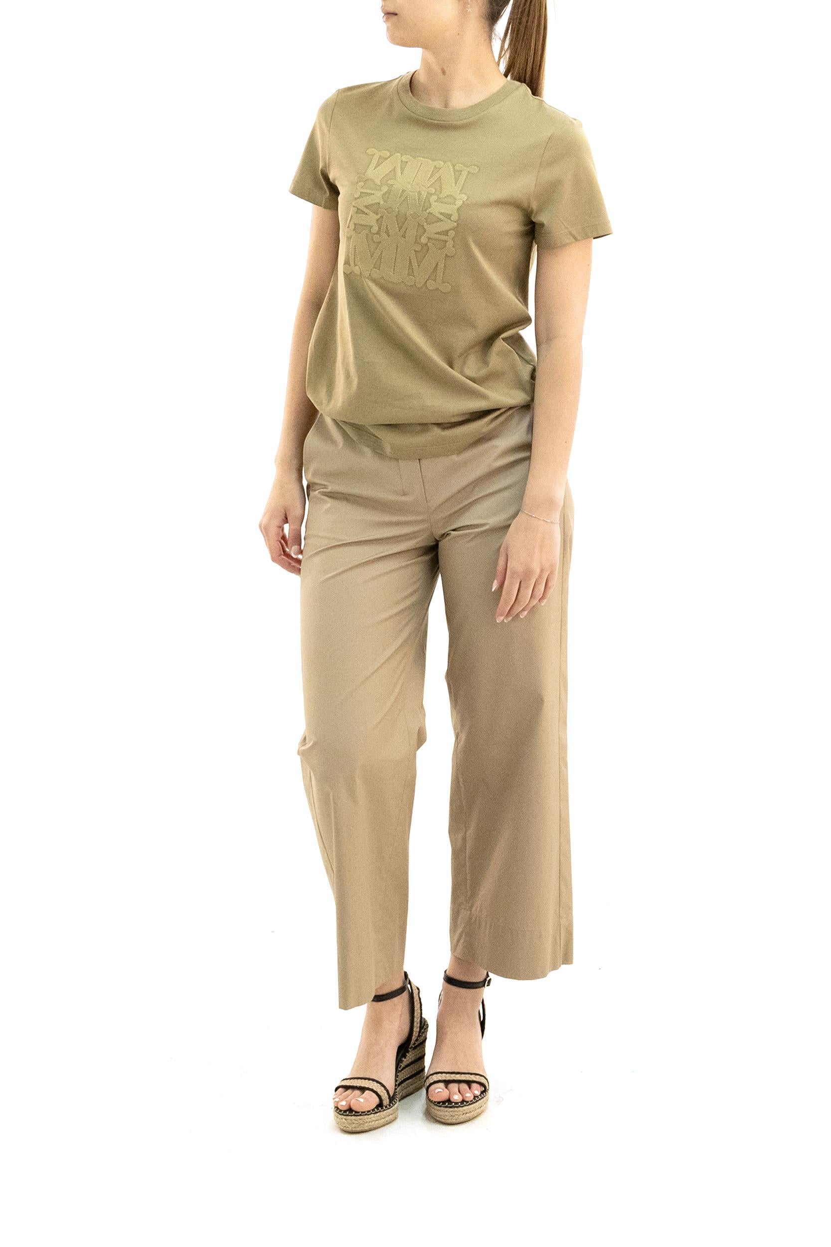 T-shirt in jersey color kaki<BR/> MXMGIOVANE 007 MAX MARA