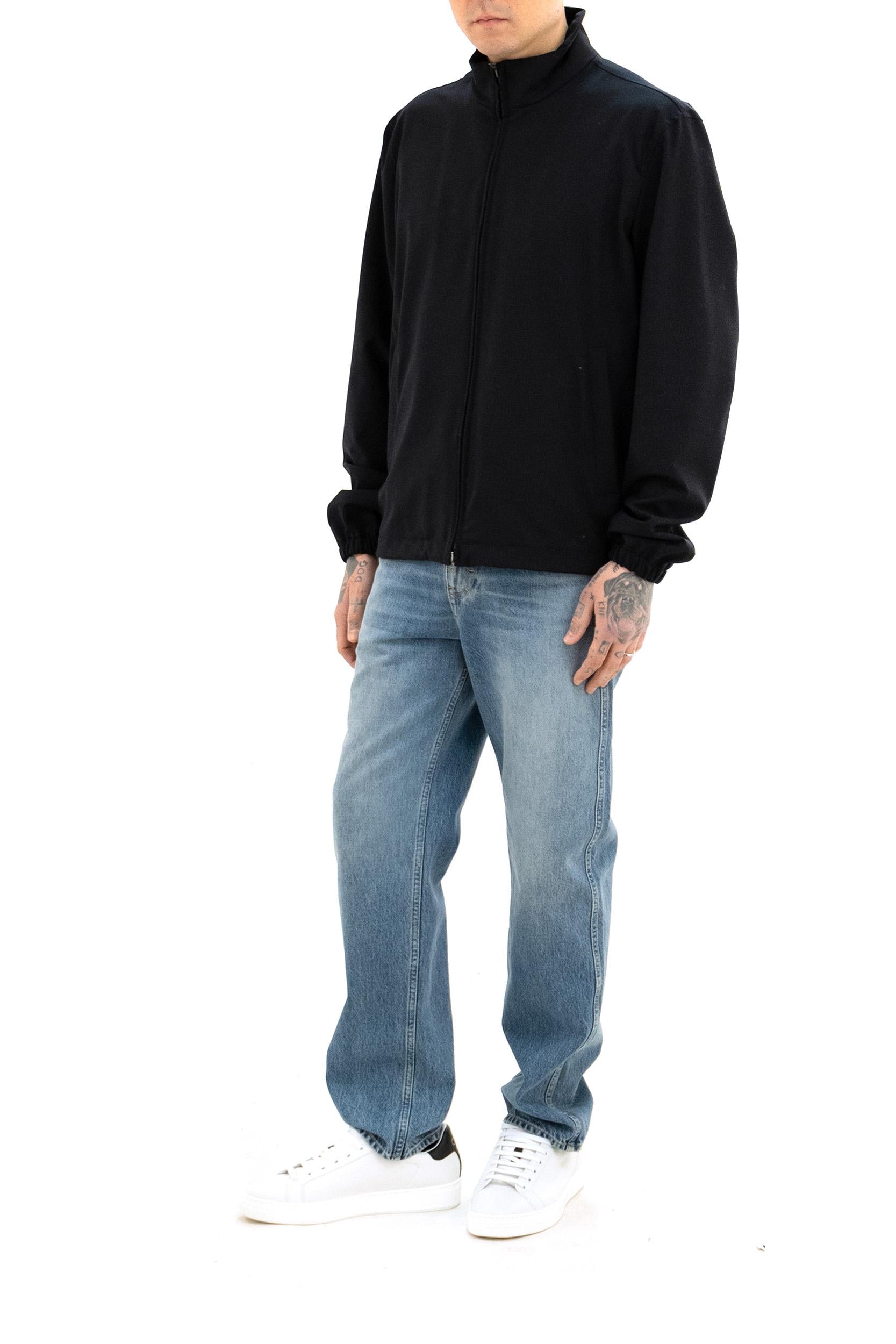 Giacca con Zip in Fresco di Lana Stretch<BR/> GI000660U 12808Z 9200 HERNO