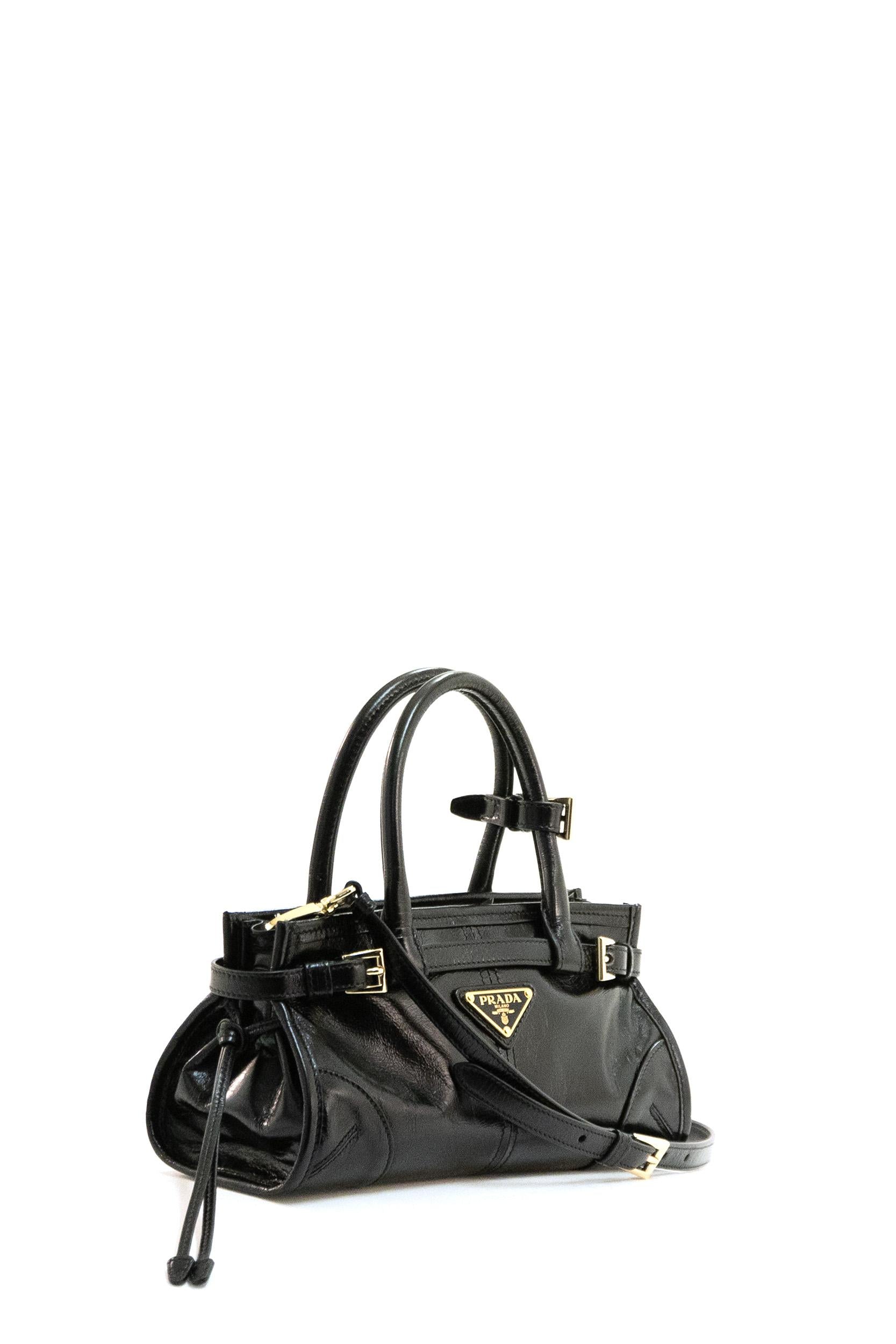 Borsa Prada Bonnie mini in pelle di colore nero<BR/> 1BA486 2CYR F0002 PRADA